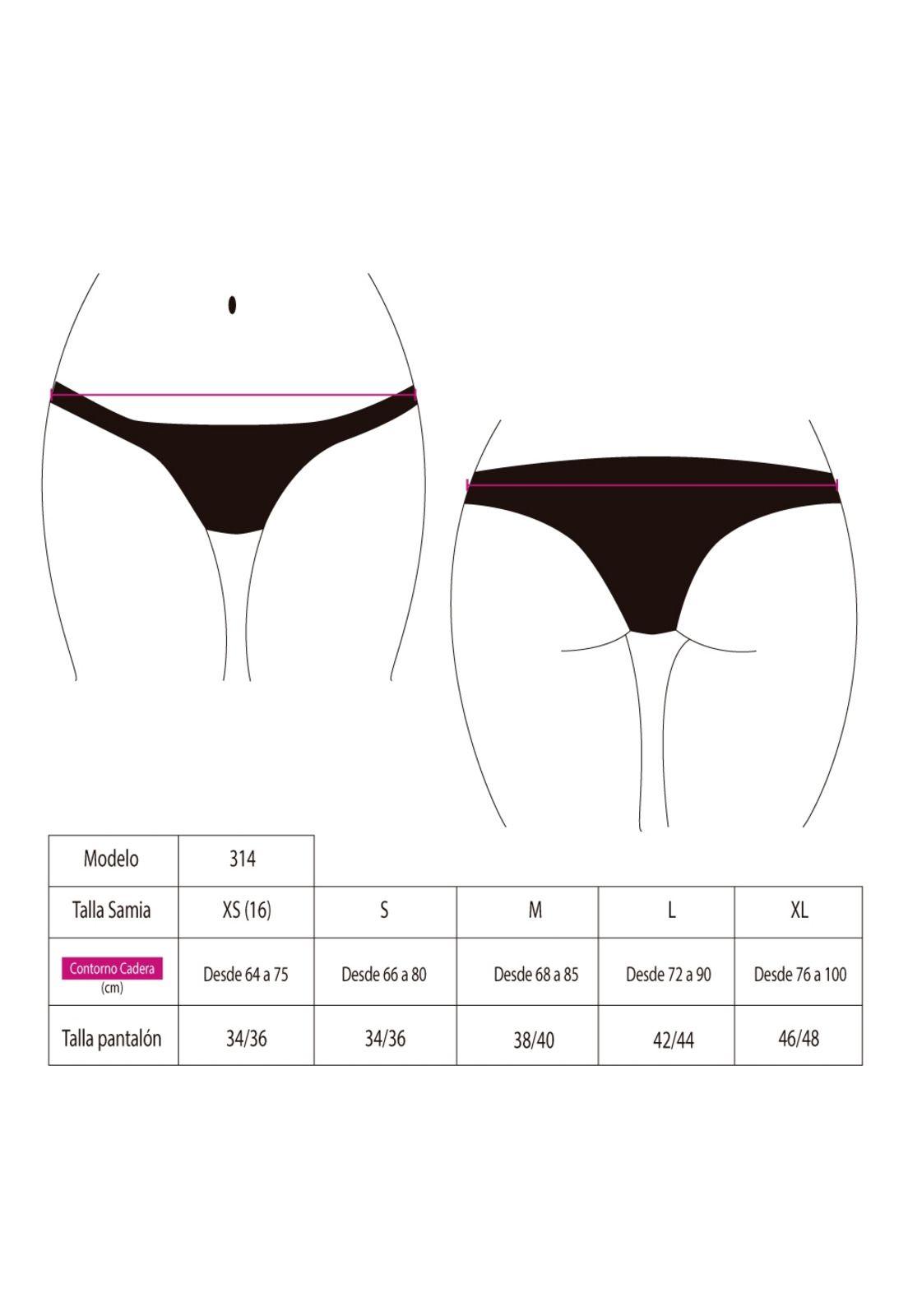 Bikini calzón tanga costura invisible est azul-1