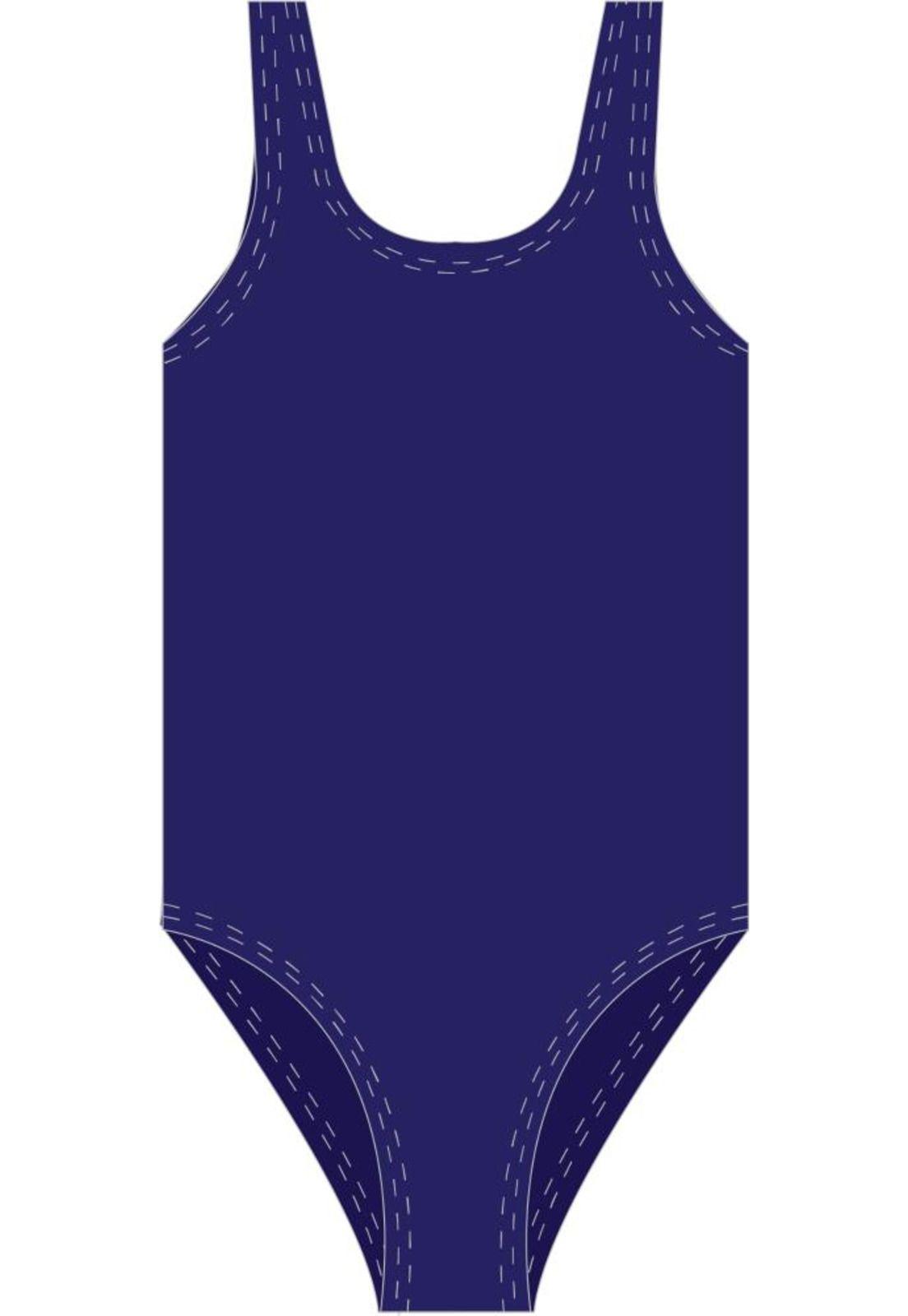 Traje de baño deportivo niña azul marino-0