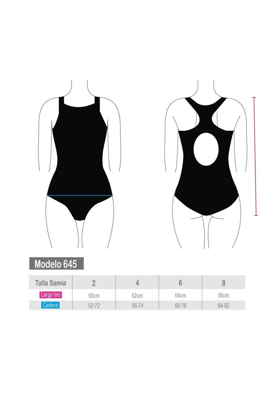 Traje de baño deportivo niña azul marino-2