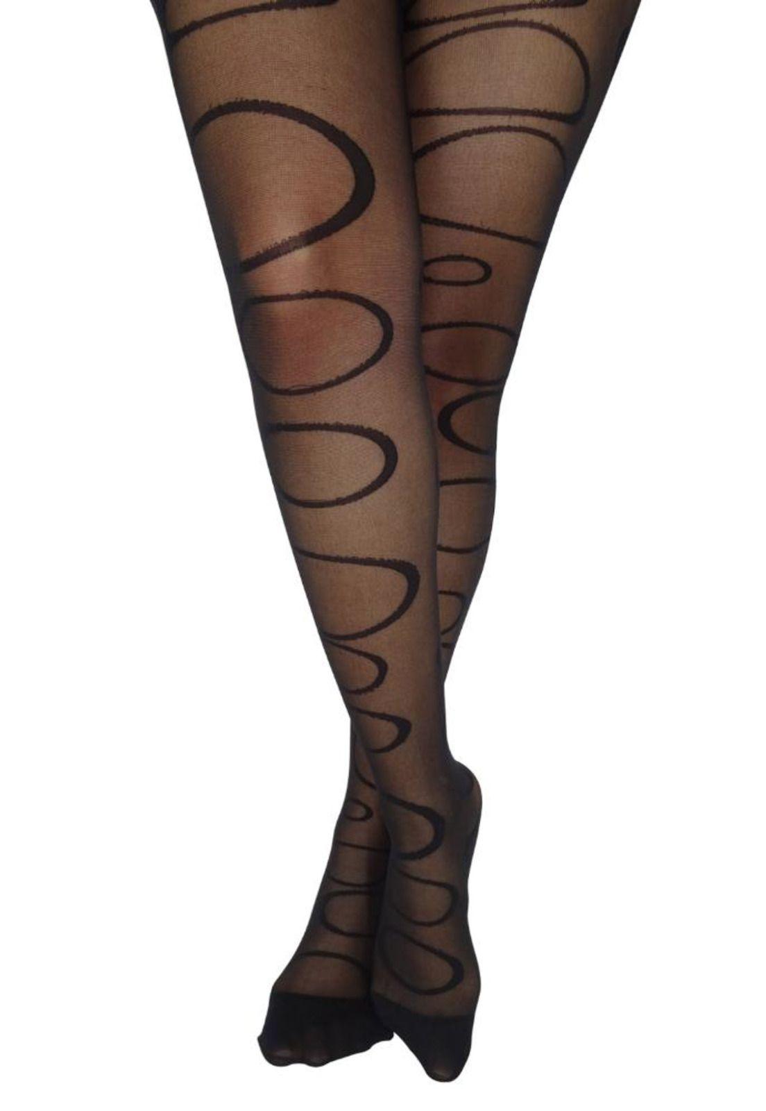 Panty diseño circulos negra-0