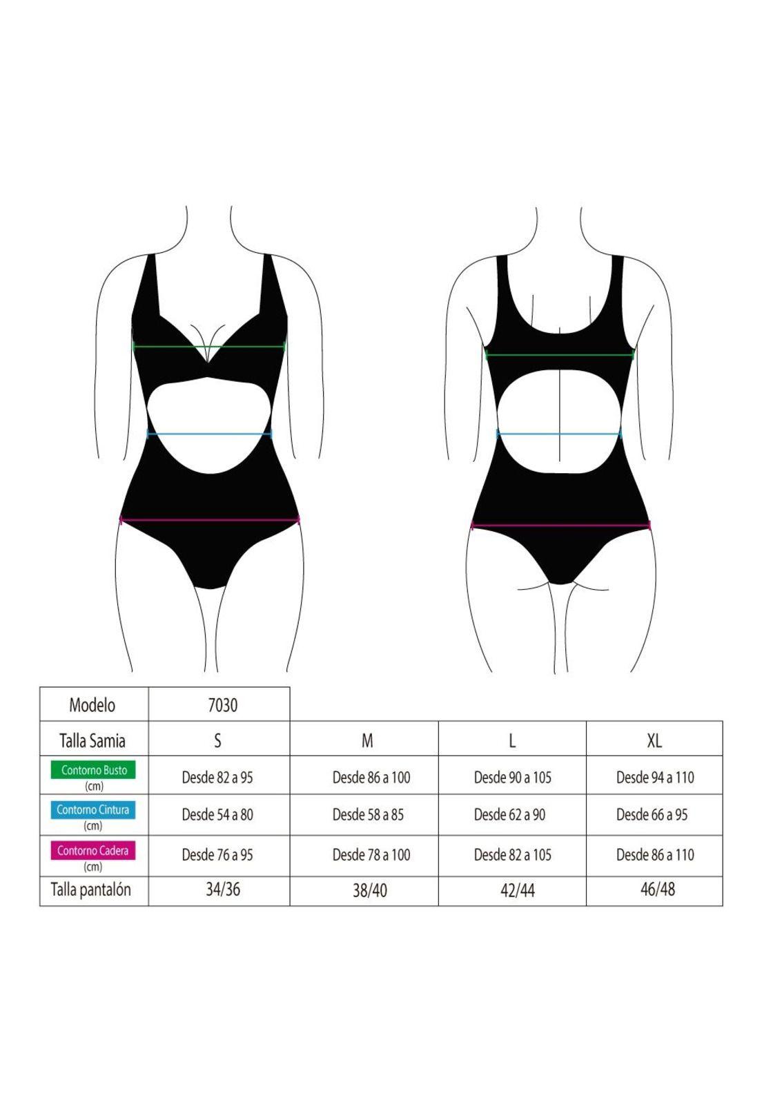 Trikini con nudo ajustable negro brillante-2