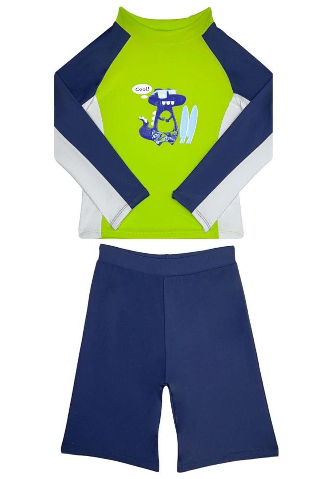 Traje de baño Conjunto niño con filtro UV azul-2