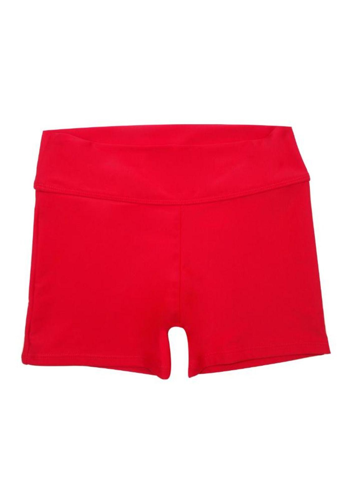 Bikini short estilo hot pant color rojo-0