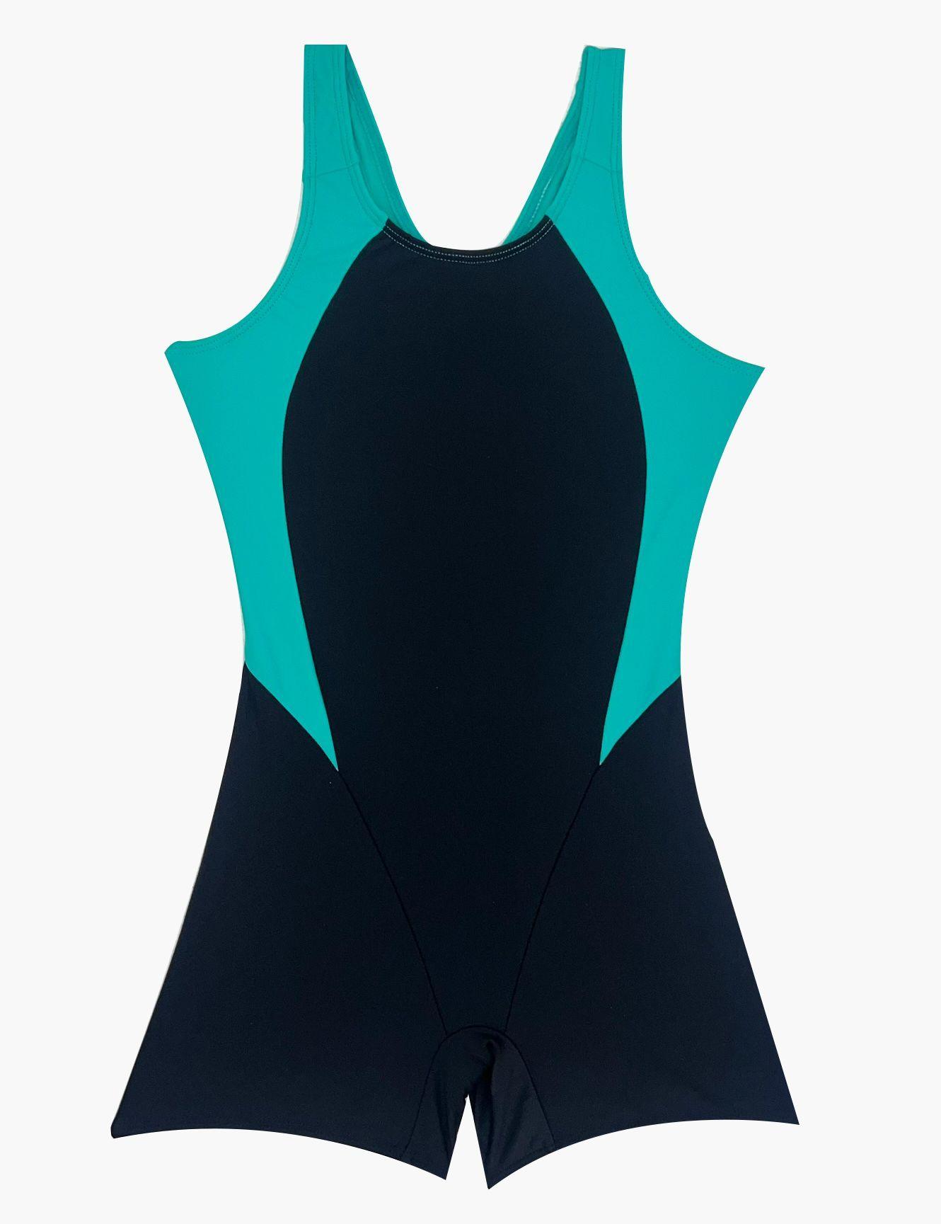 TrajeDe Baño niña Pierna Corta verde-2