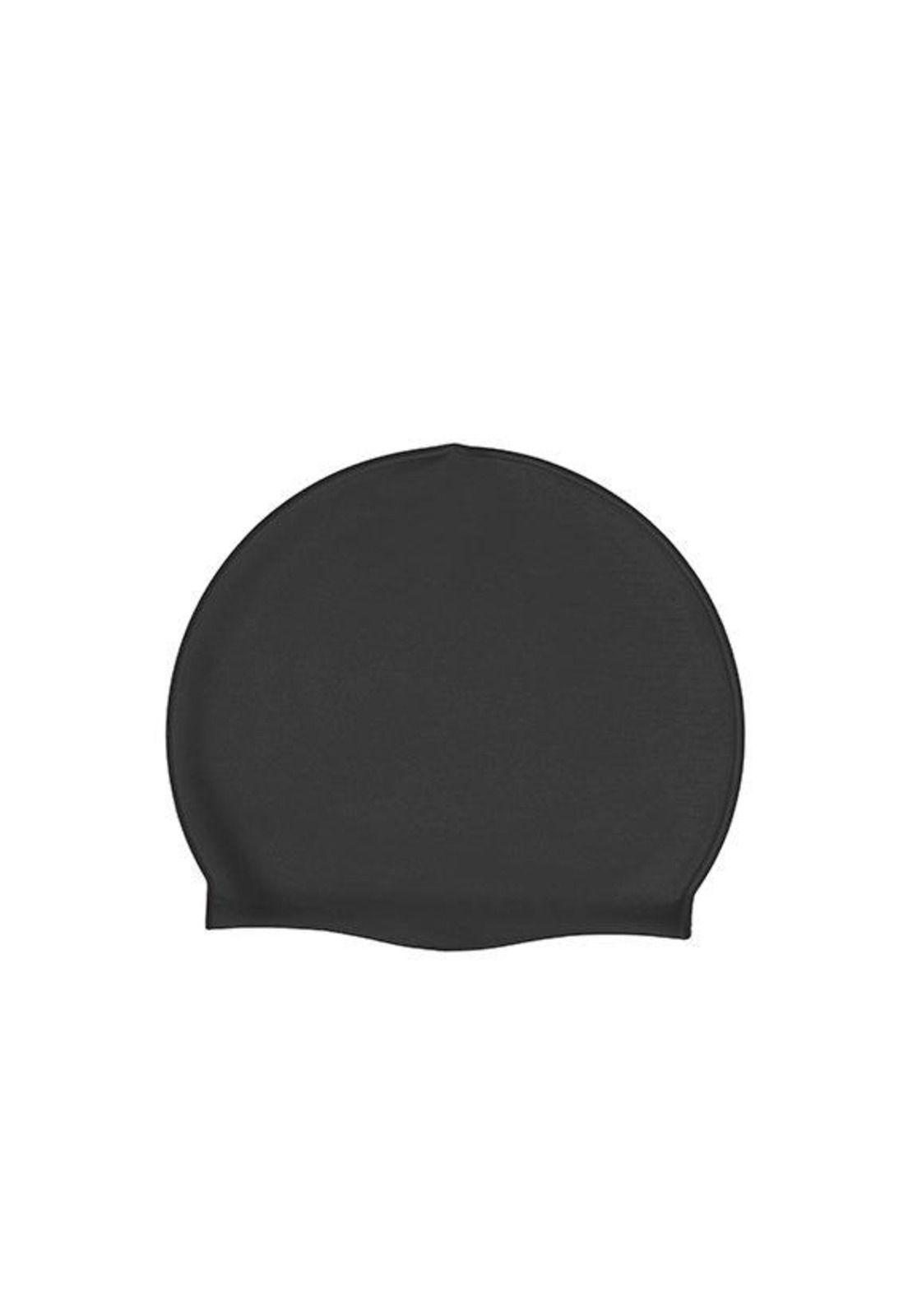 Gorro de natación de silicona negro-3