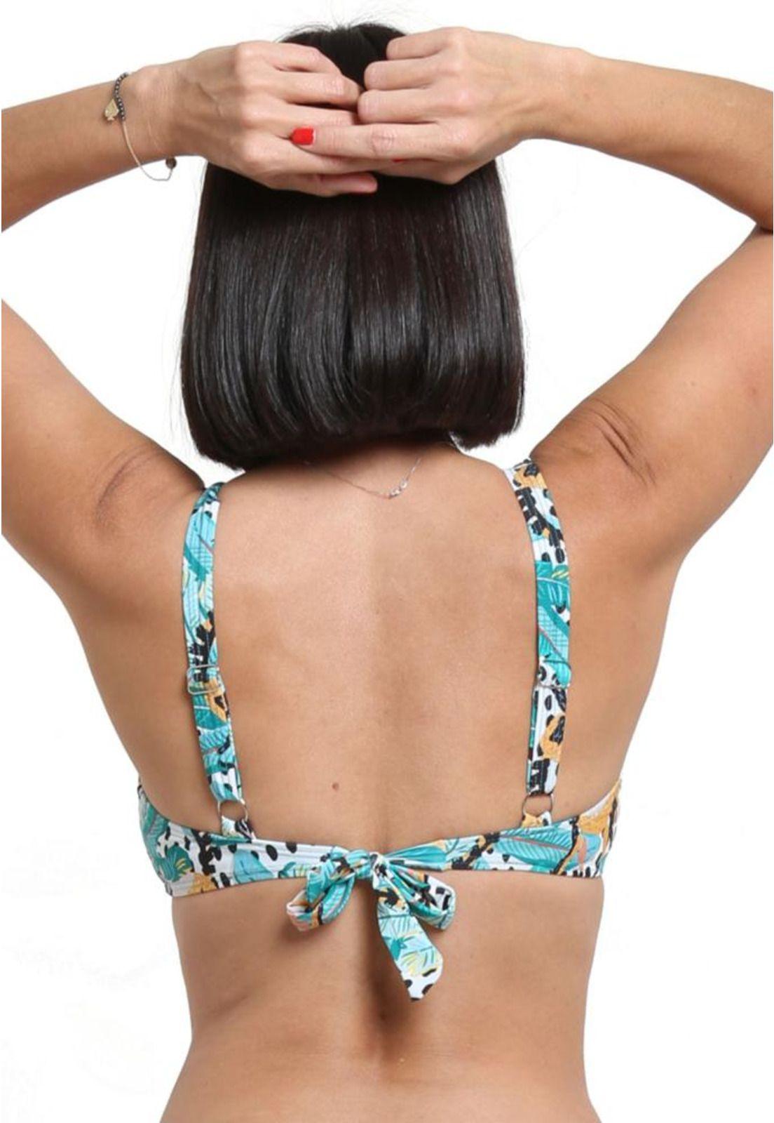 Bikini copa C-D blanda estampado verde-1