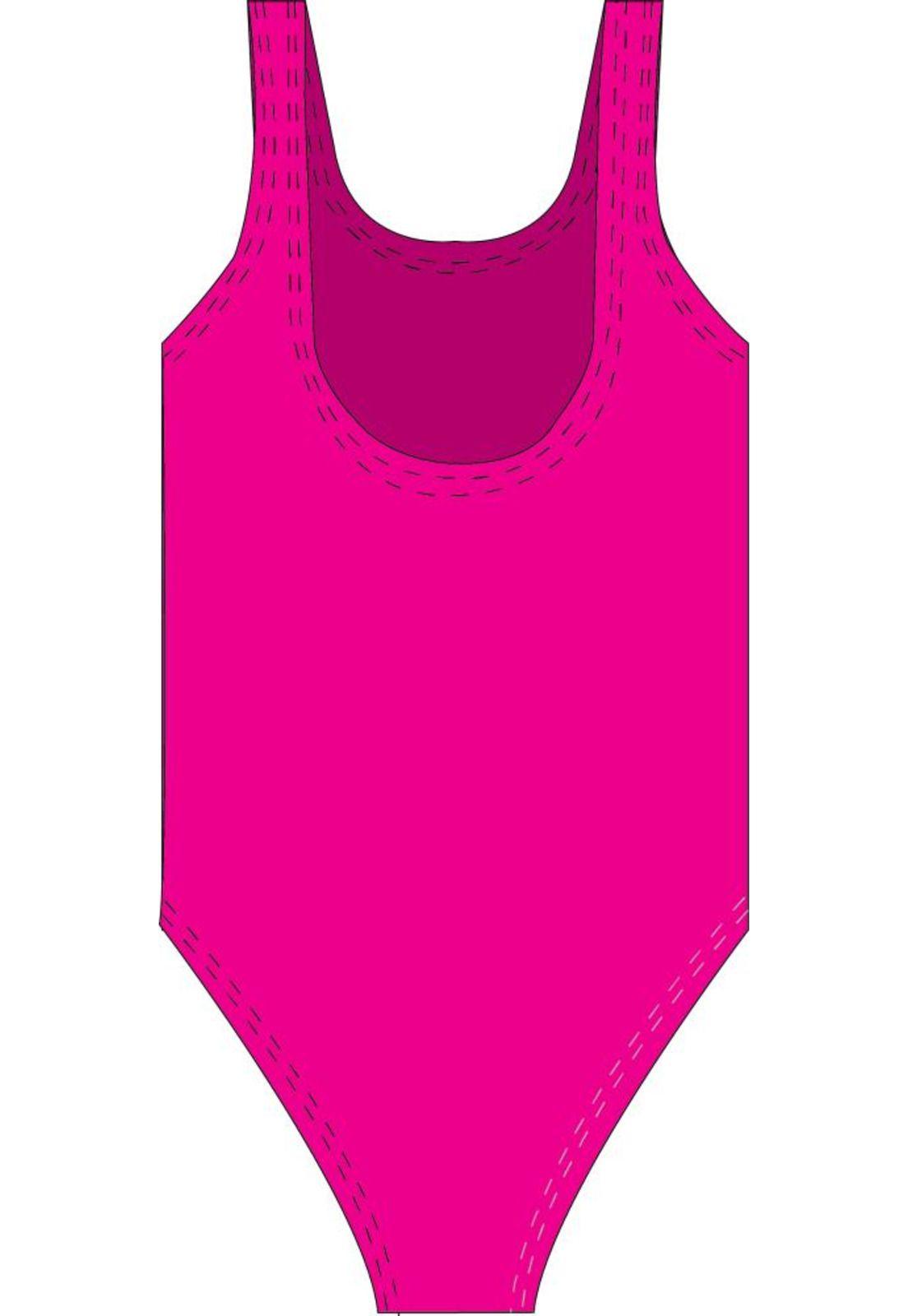 Traje de baño deportivo niña fucsia-1