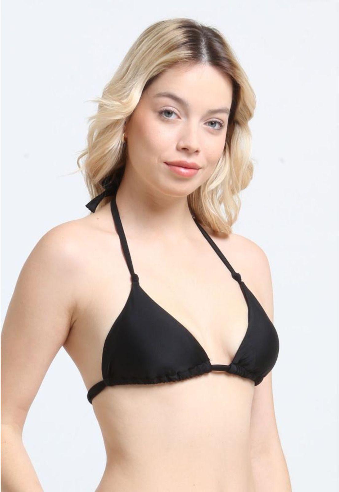 Bikini triangulo con nudos negro-2