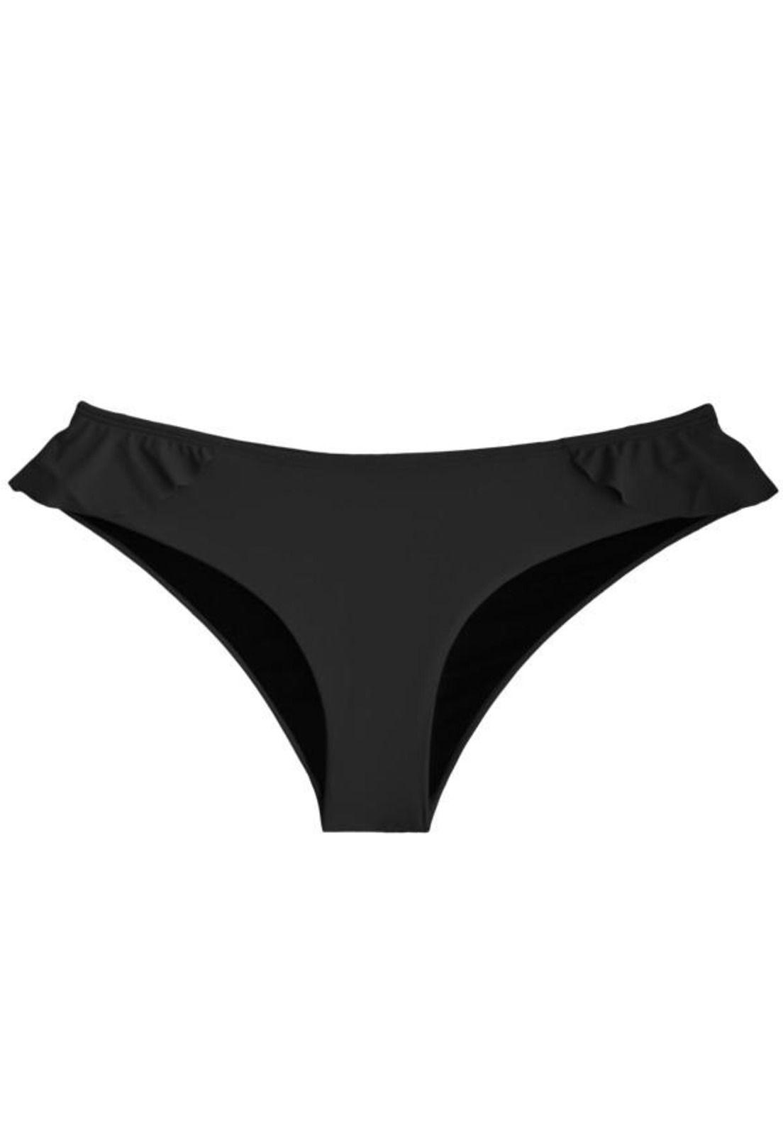 Bikini Calzón Con Vuelos Negro-0