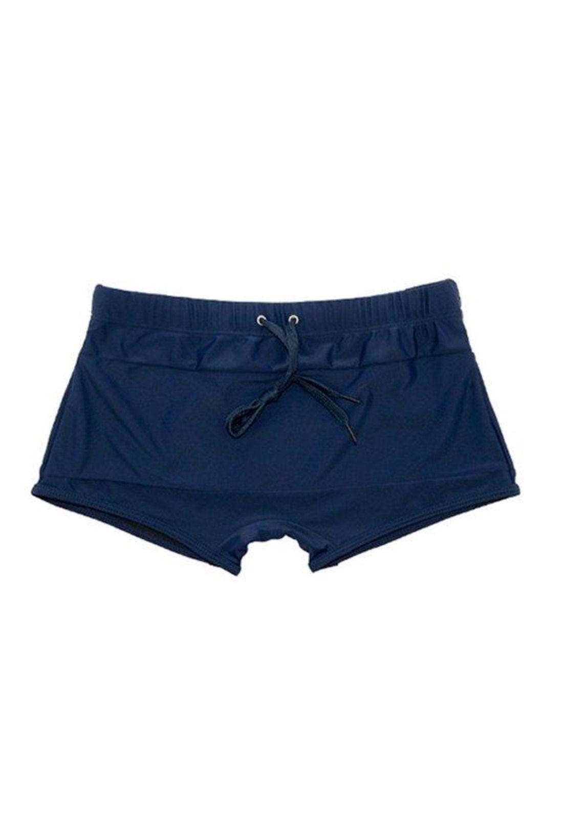 Short tipo bóxer para hombres azul-0