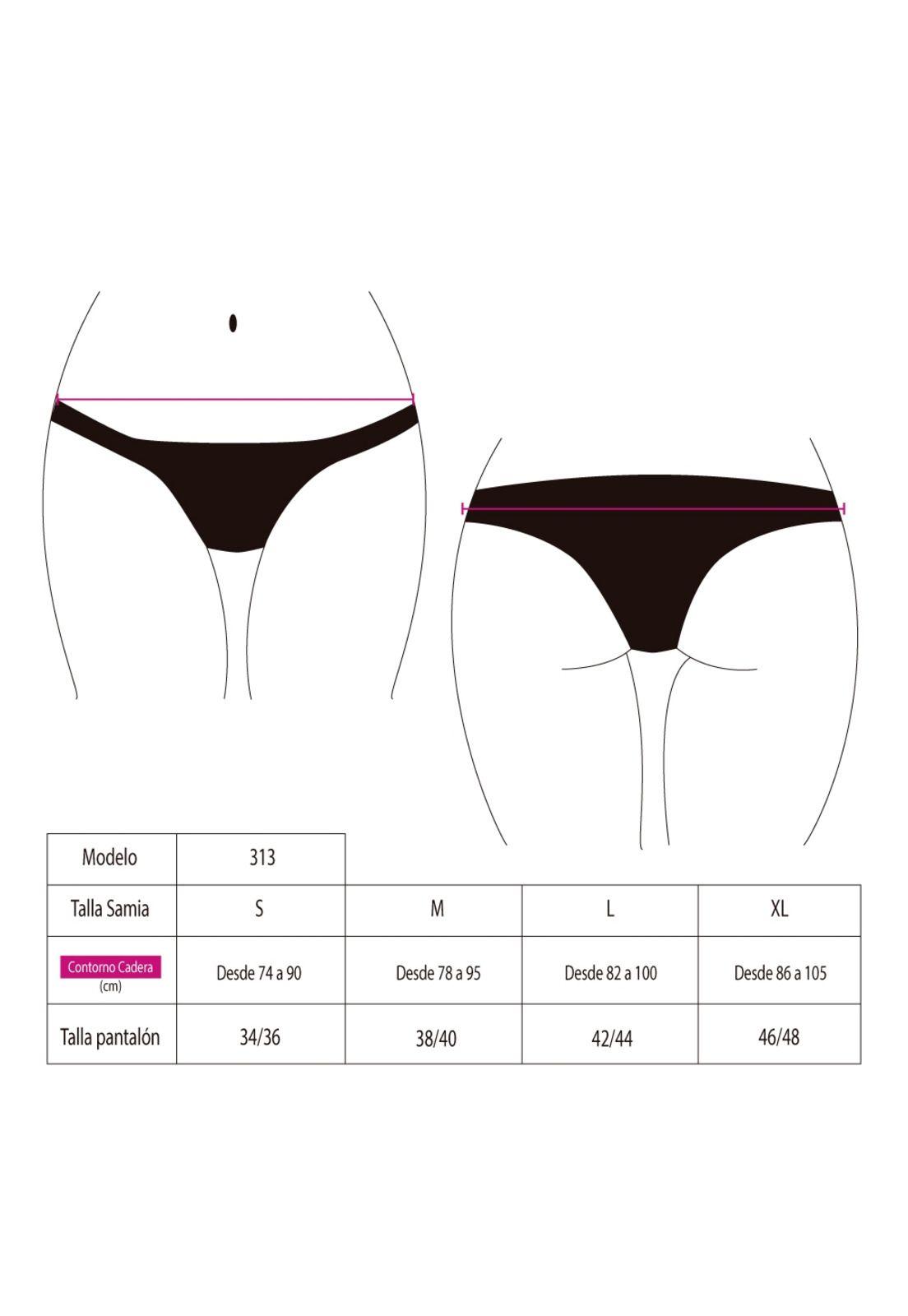 Bikini calzón con drapeado trasero estampado rojo-3