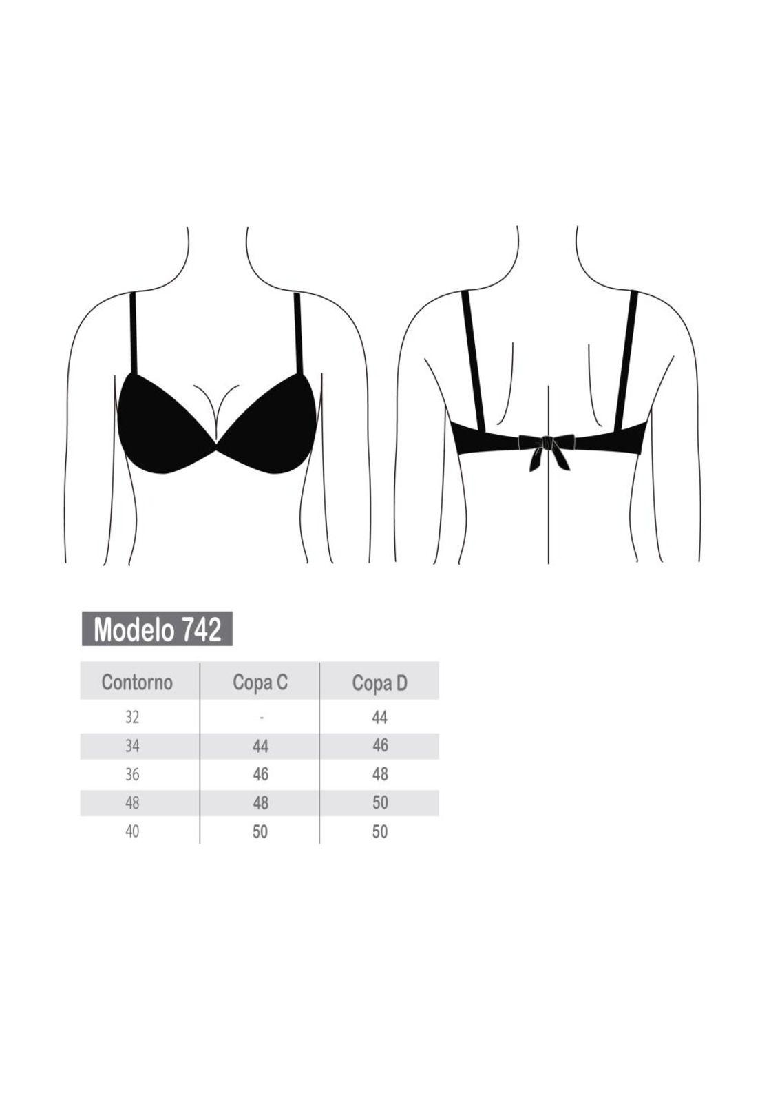 Bikini anudado copa c - d estampado brillante-2