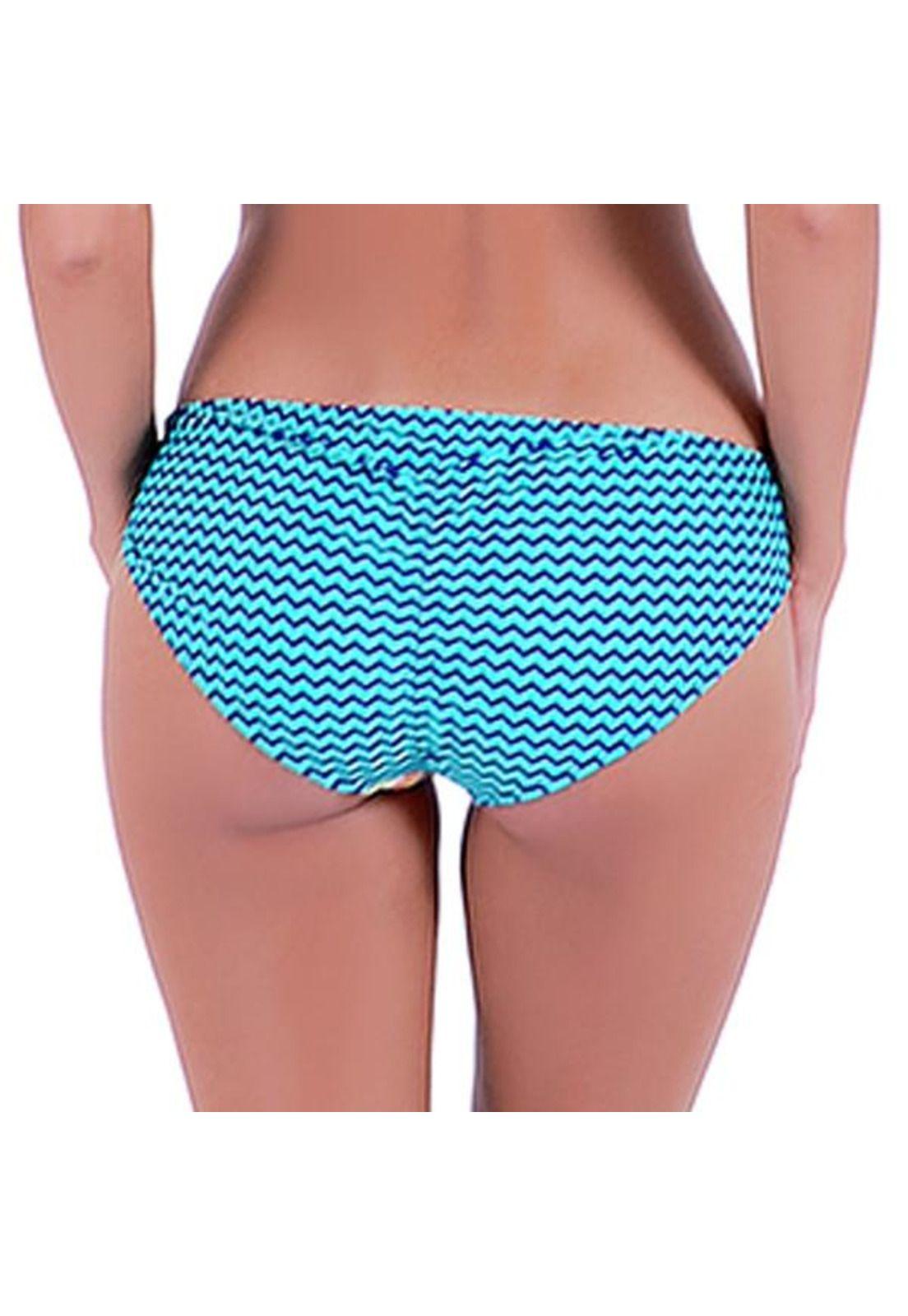 Calzón bikini con pinza estampado verde-1