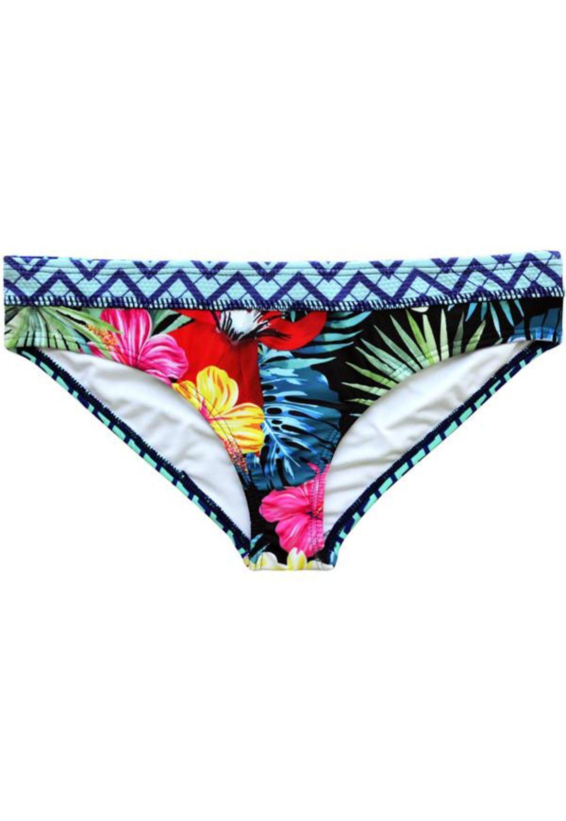 Calzón bikini con pinza estampado verde-2
