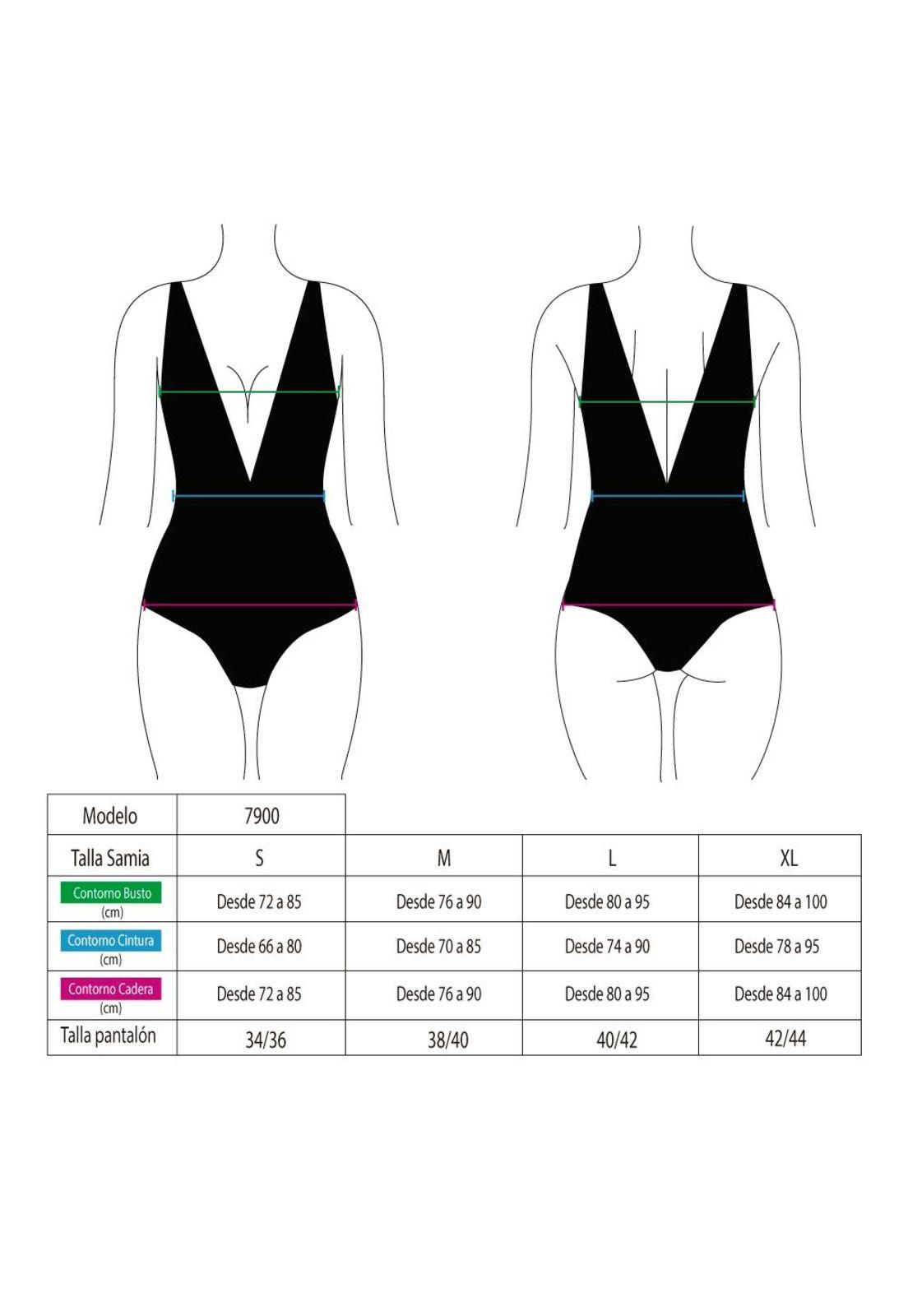Traje de baño con textura negro-2