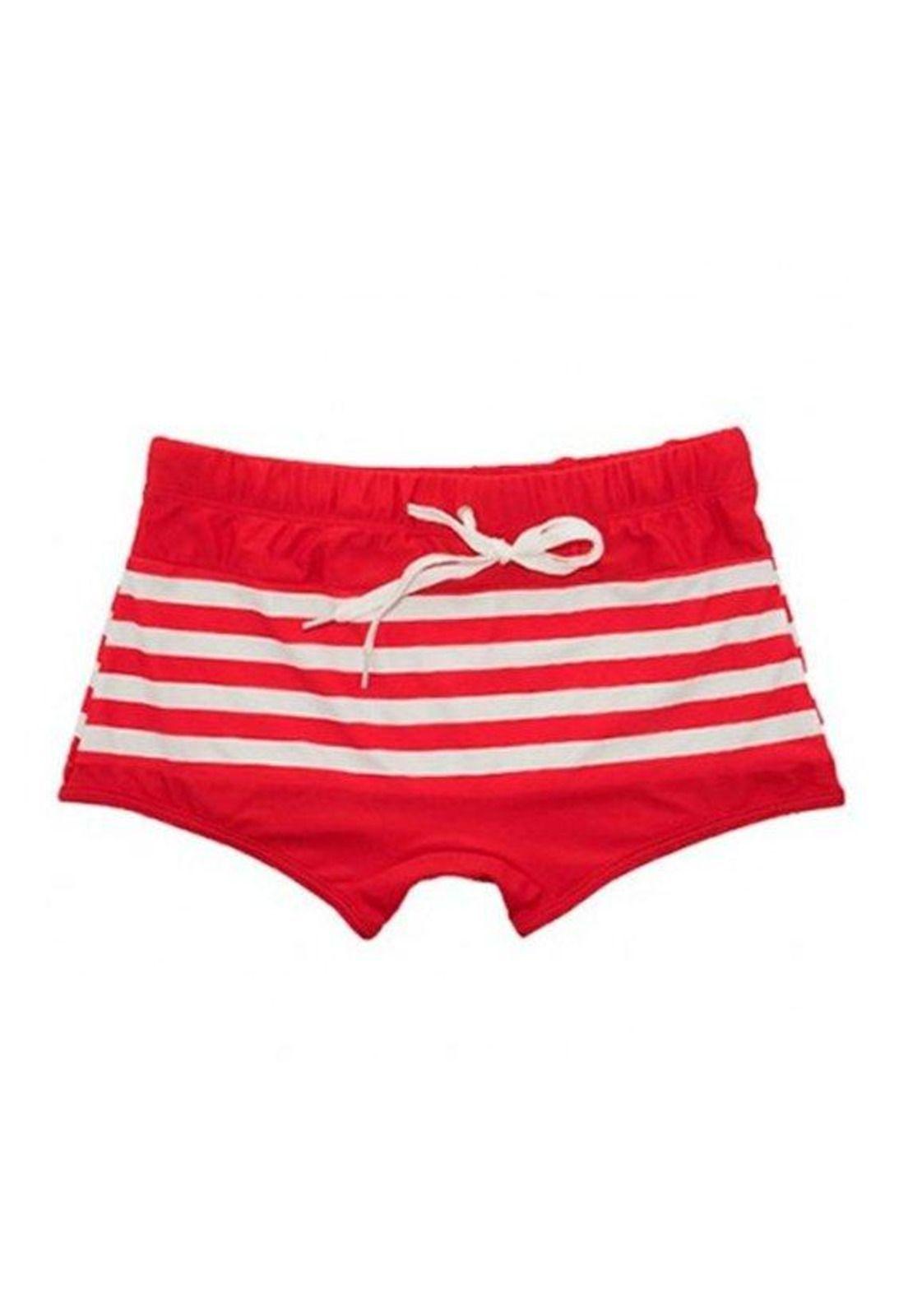 Short tipo bóxer para hombres estampado rojo-0