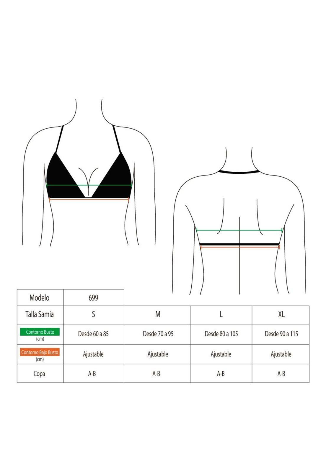 Bikini triángulo clásico negro brillante-2