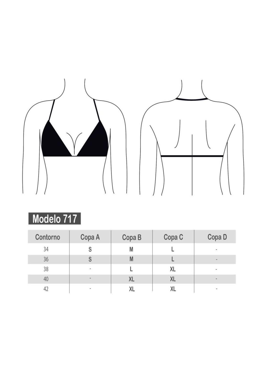 Bikini triangulo argolla central estampado turquesa-2