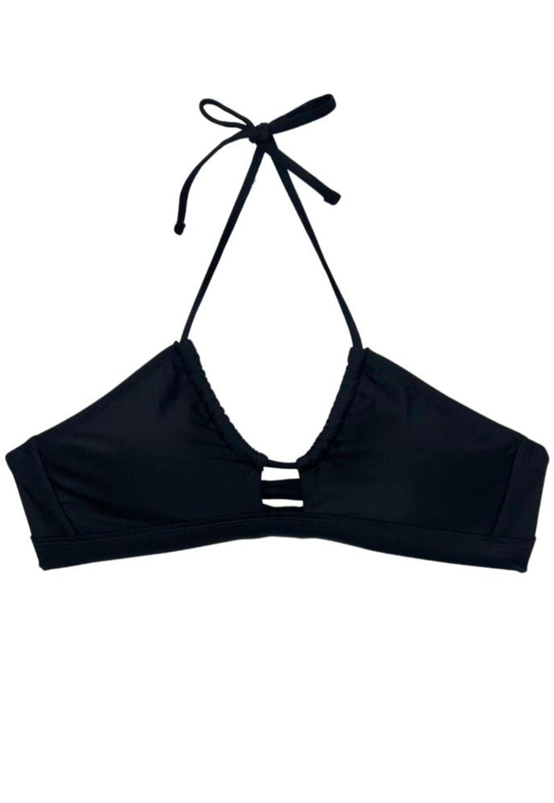 Bikini bandeau pretina negro-0
