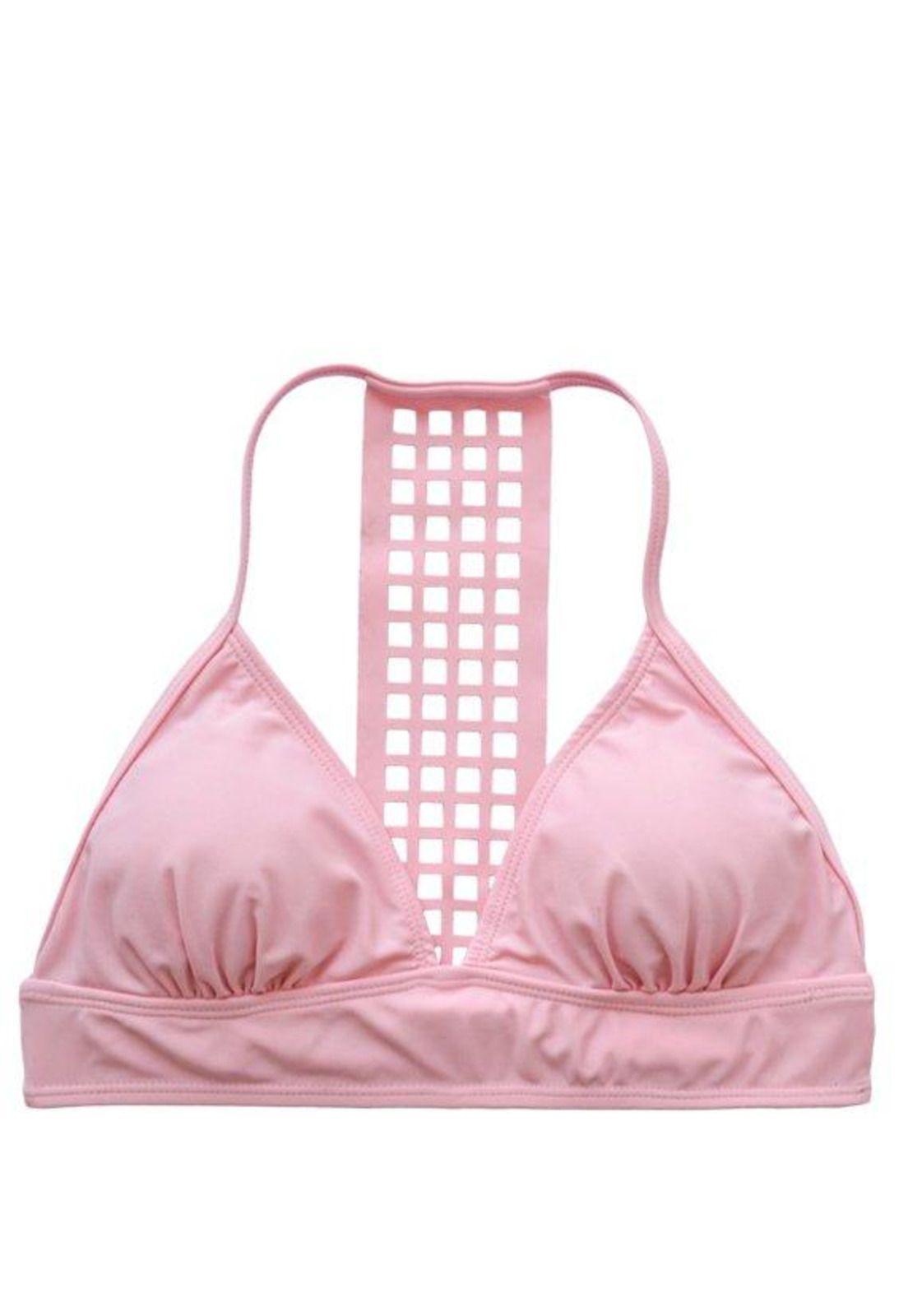 Bikini sotén con espalda calada rosado-2