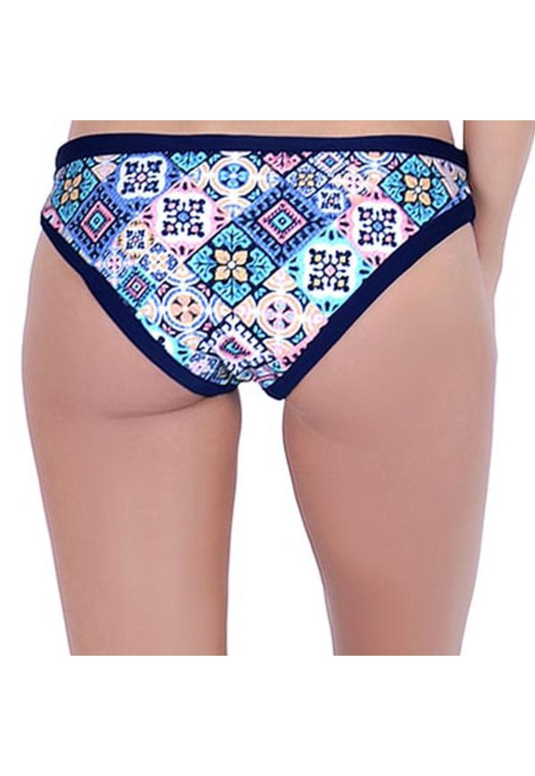 Calzón bikini clásico estampado azul-1