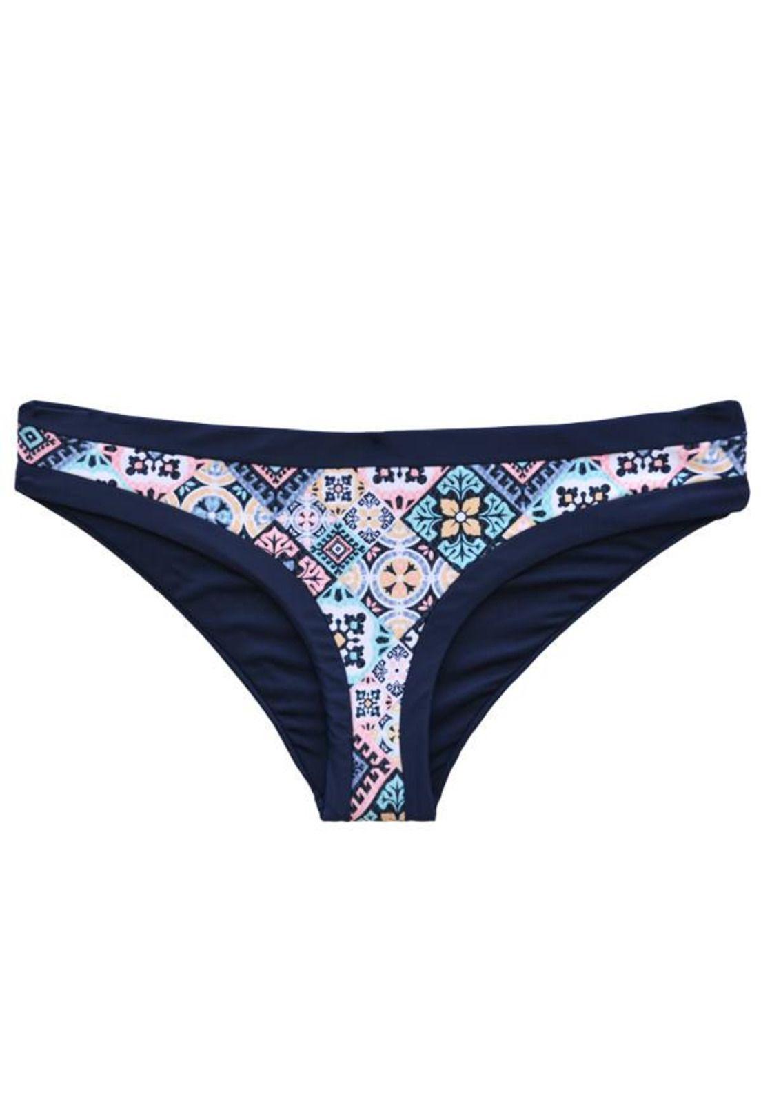 Calzón bikini clásico estampado azul-2