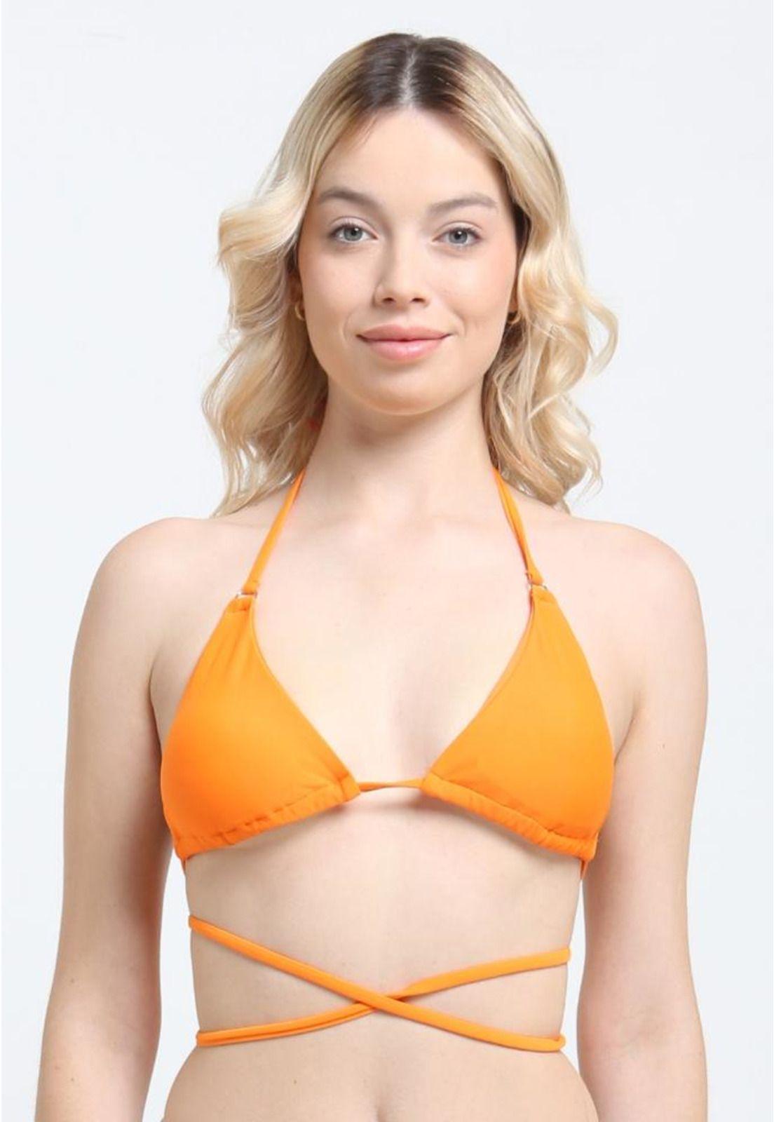 Bikini triangulo amarras naranja-0