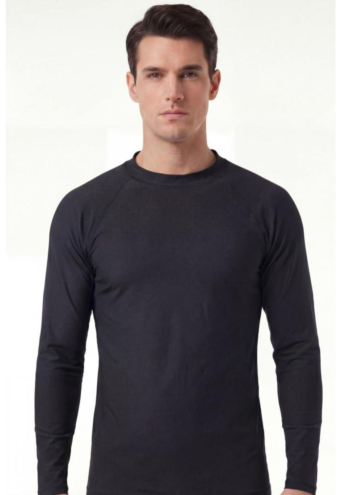 Polera hombre protección UV negro-0