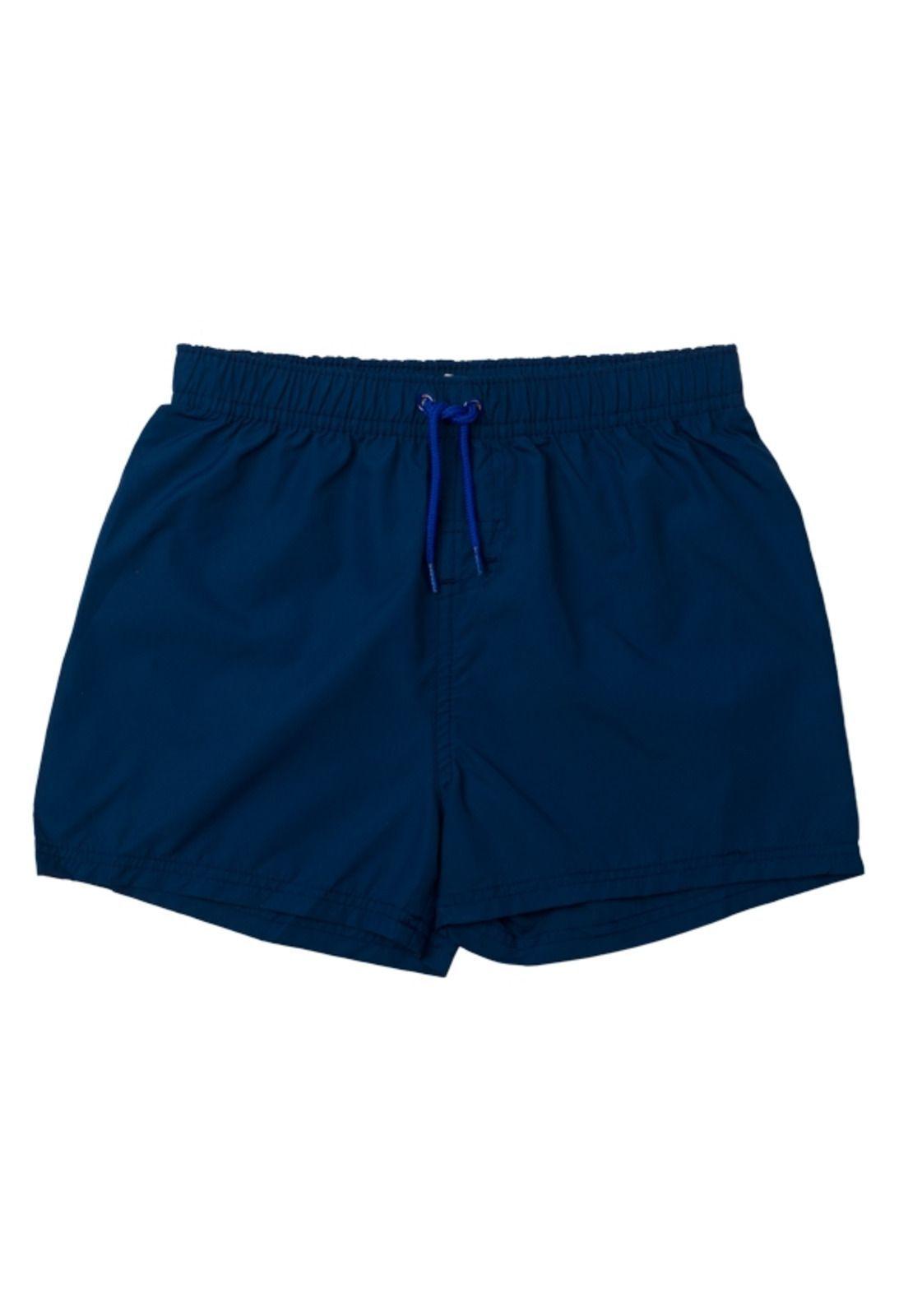 Traje de baño azul marino short niño-0