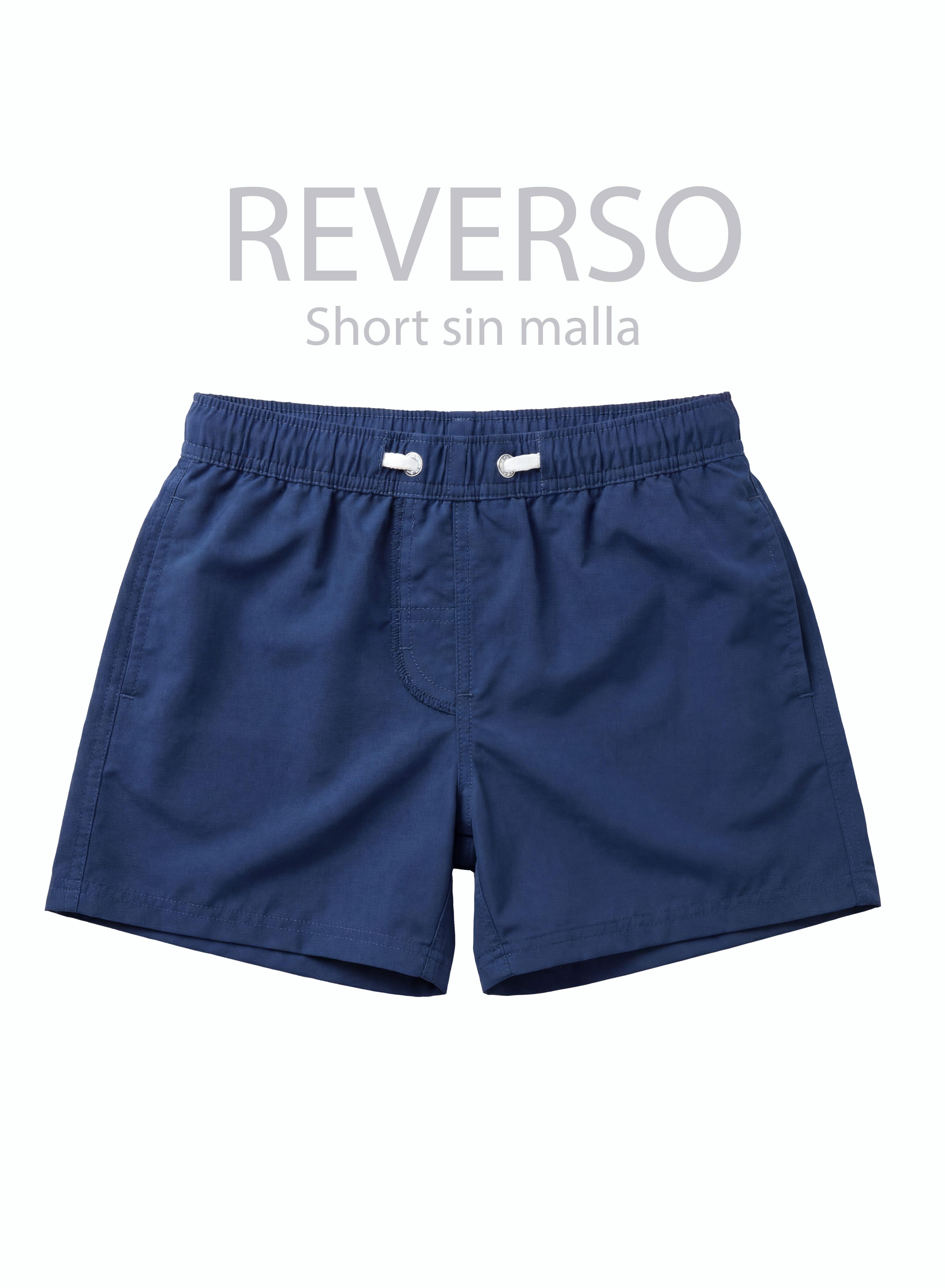 Traje de baño azul marino short niño-3