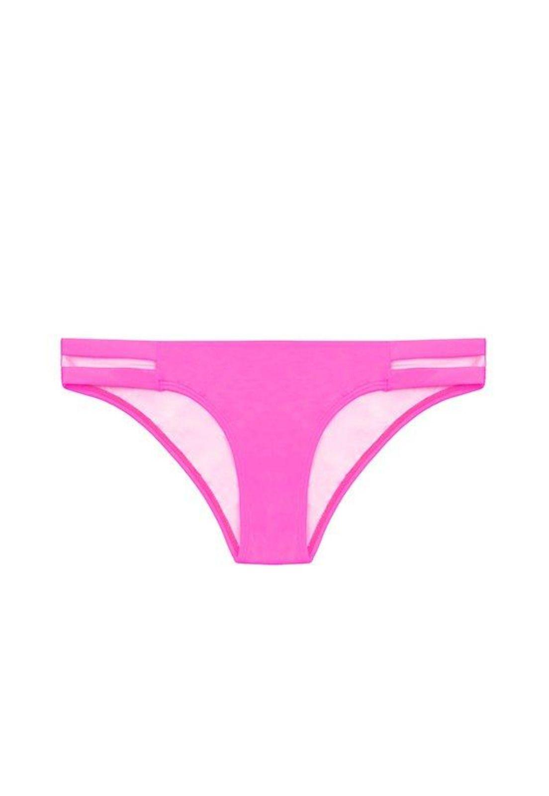Bikini calzón con calados laterales fucsia-0