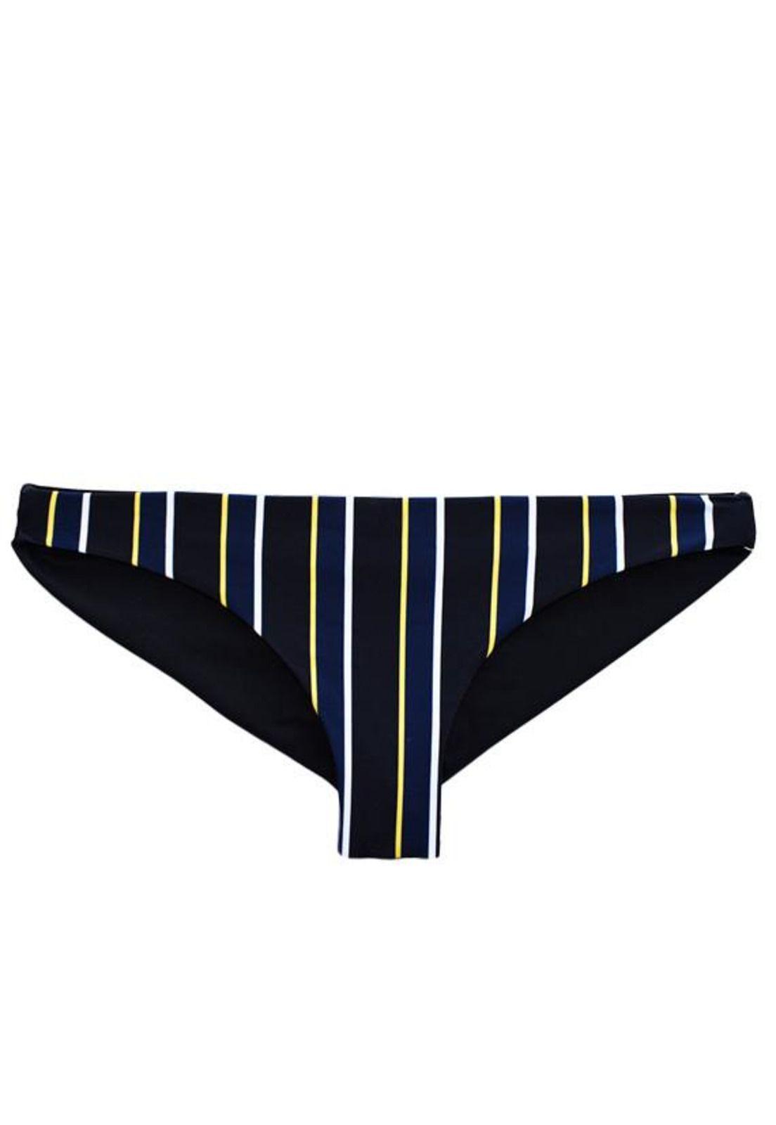 Bikini calzón con drapeado trasero estampado negro-2