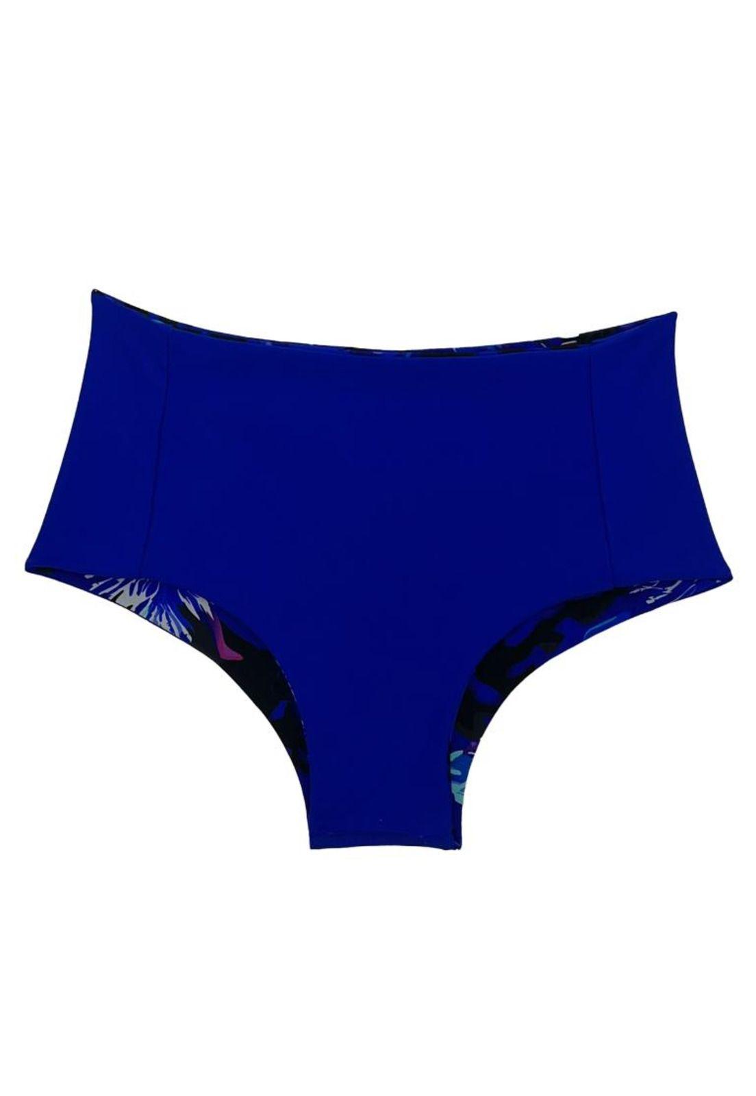 Bikini pin up reversible estampado azul-4