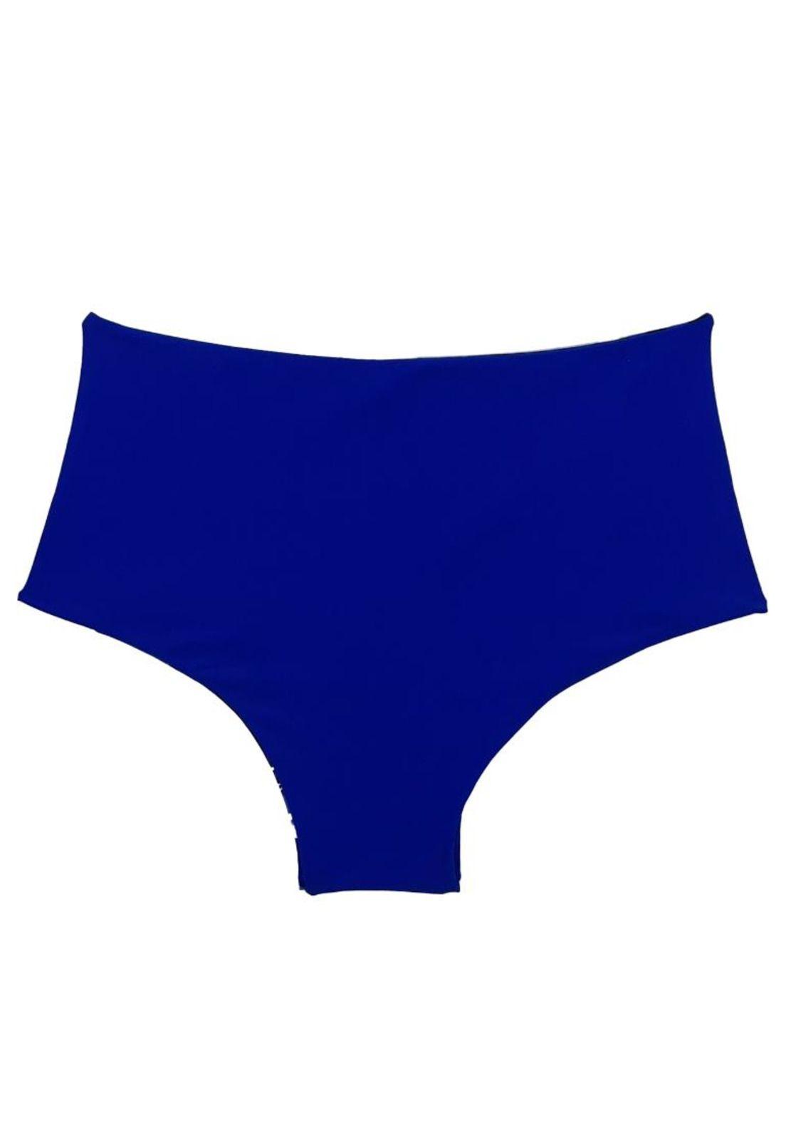 Bikini pin up reversible estampado azul-5