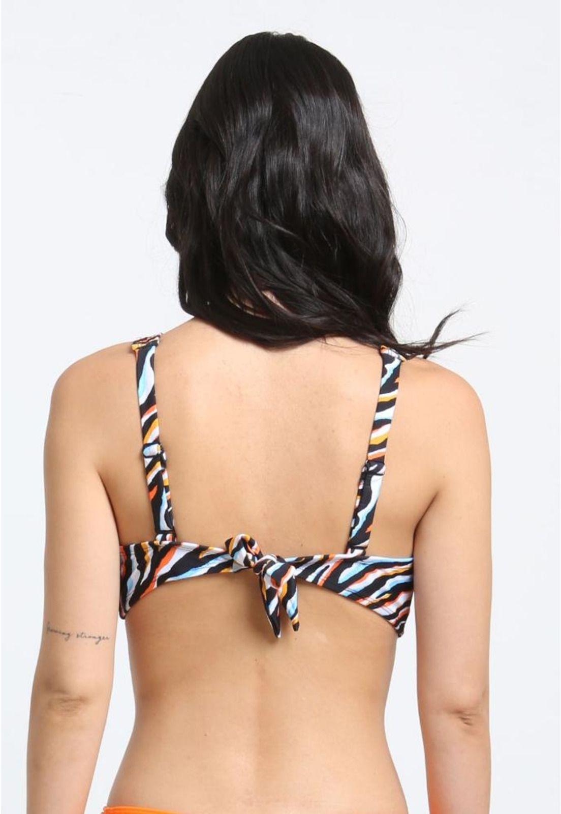 Bikini básico copa C estampado naranja-1