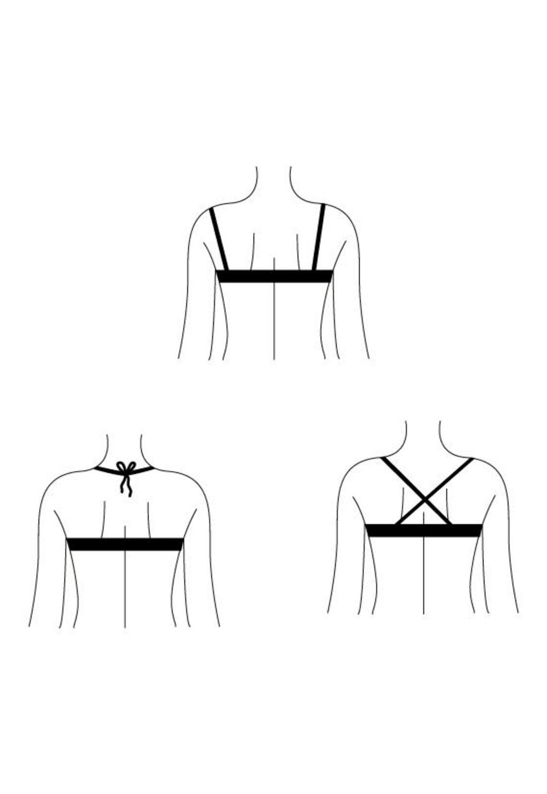 Bikini sostén con copa blanda c-d estampado negro-3