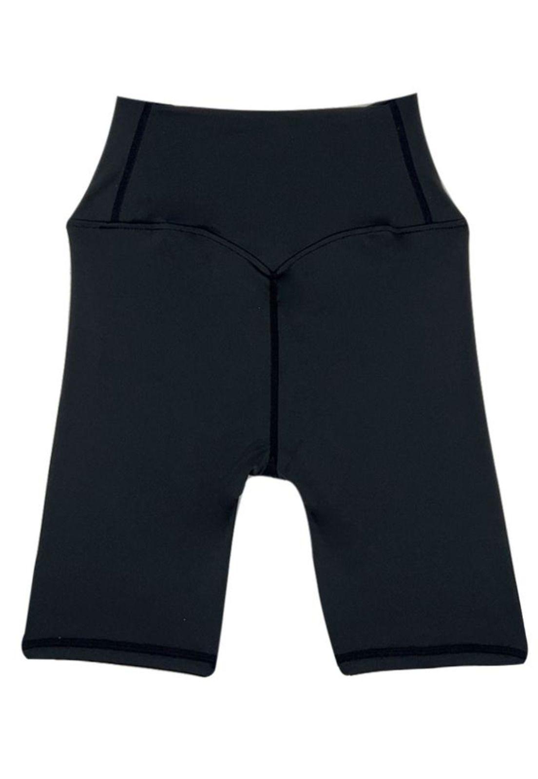 Calza Biker Efecto Push Up Negra-3