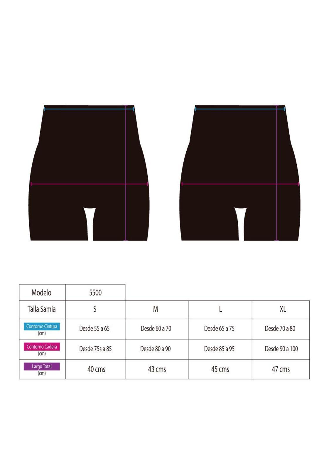 Calza Biker Efecto Push Up Negra-4