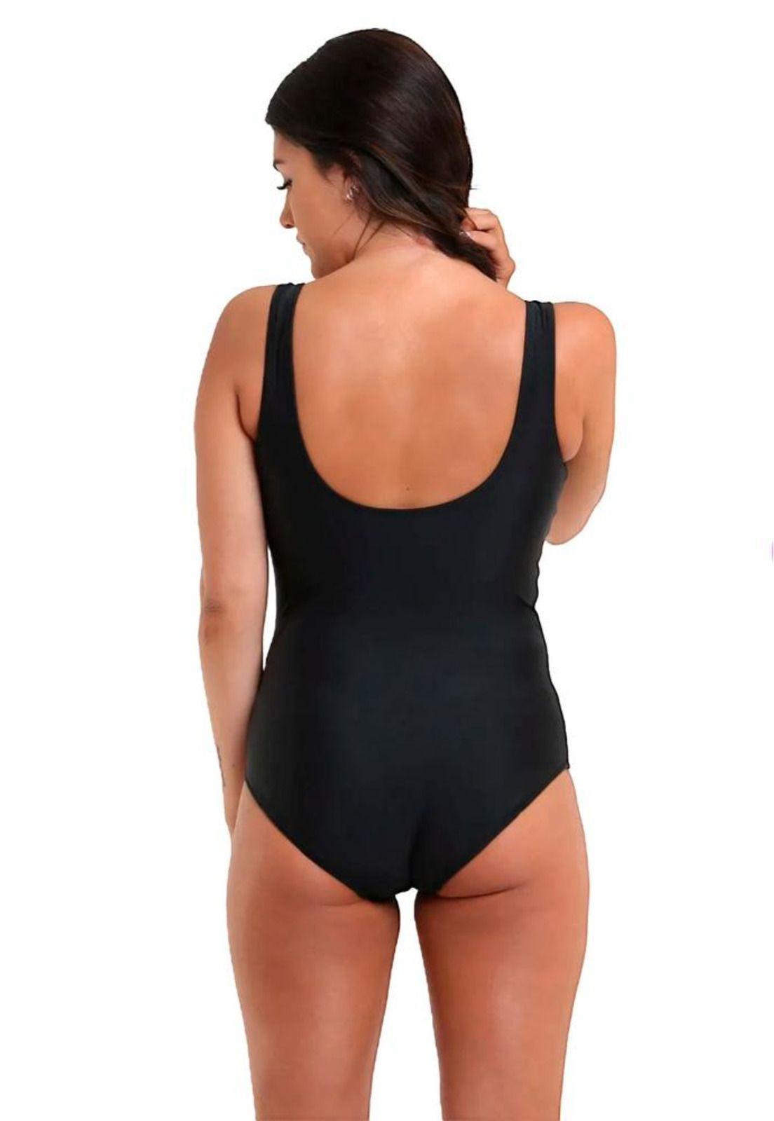 Traje de baño modelador color negro-1