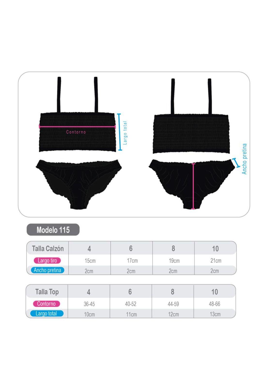 Traje de baño niña dos piezas fucsia-2