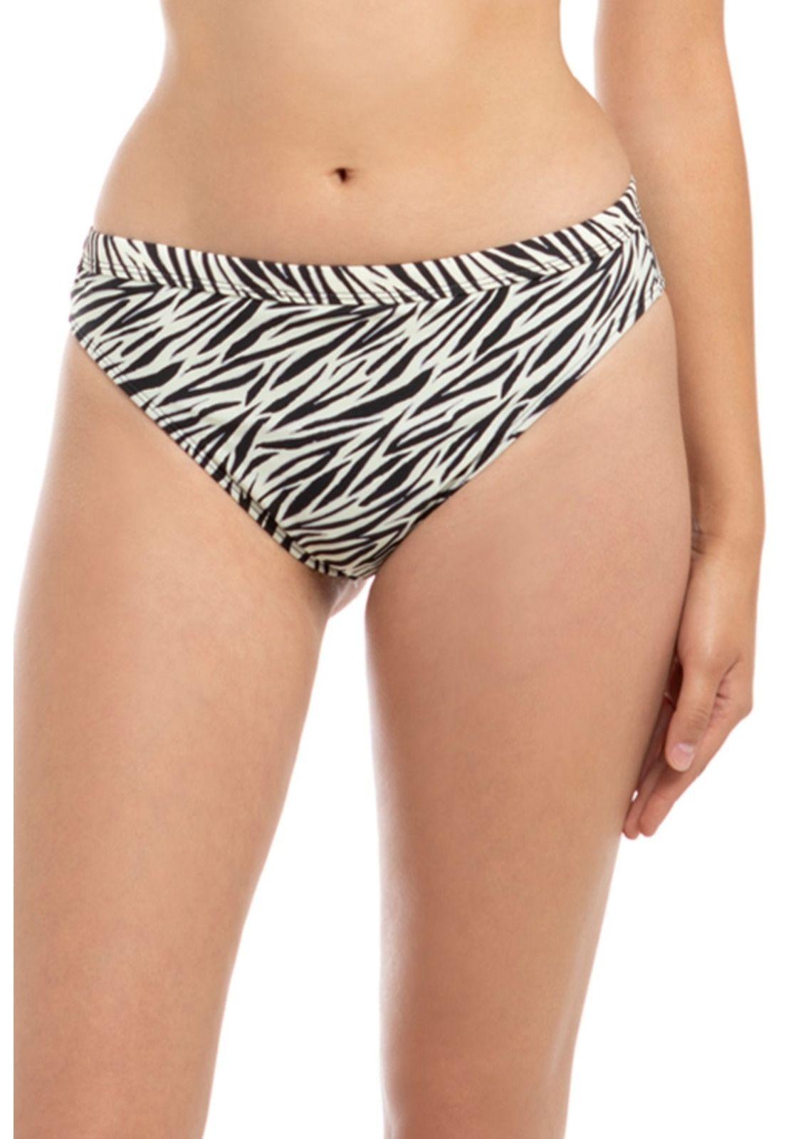 Bikini calzón alto con pretina Animal print-0