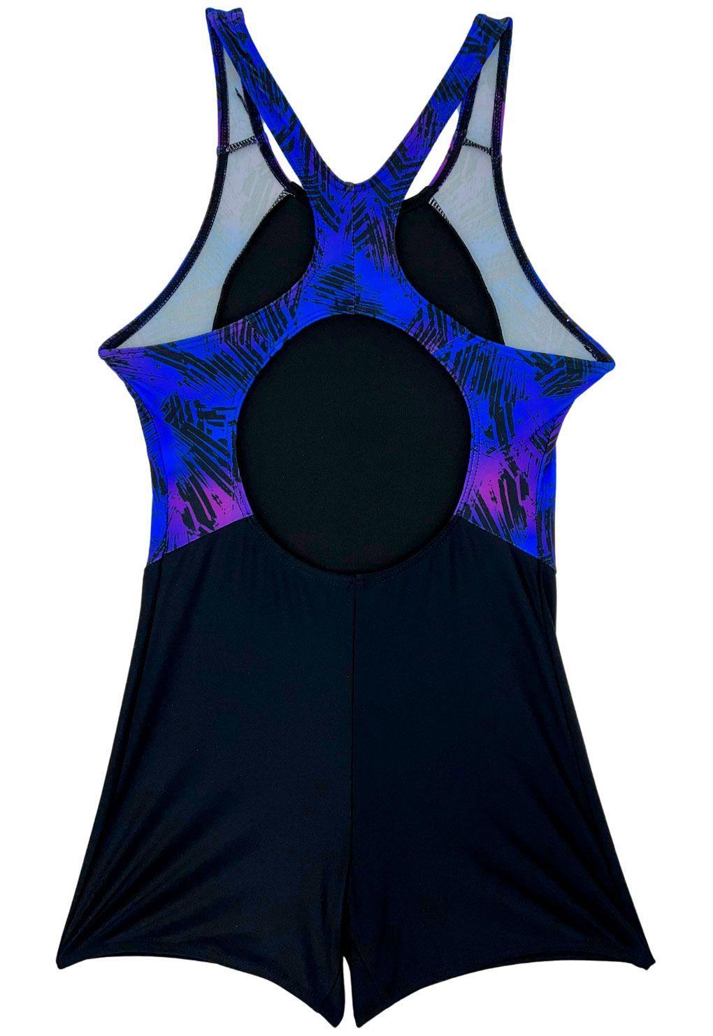 Enterito niña pierna corta estampado morado-3