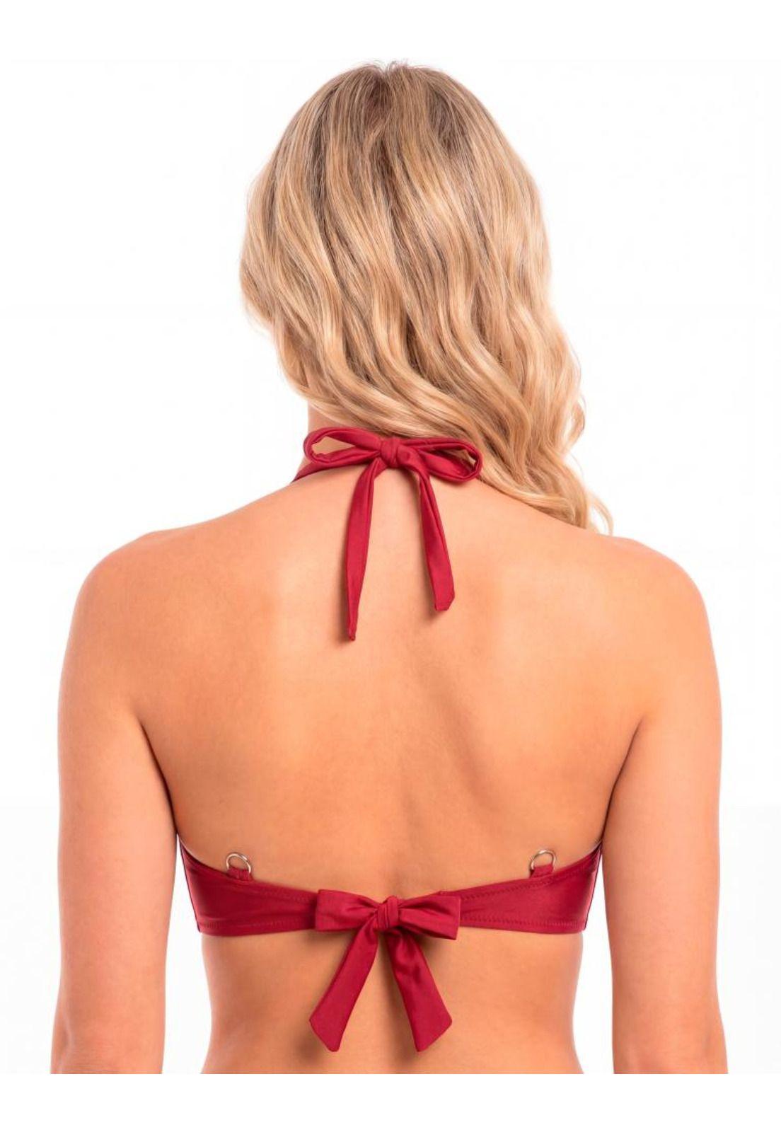 Bikini sostén con copa blanda c-d rojo brillante-1