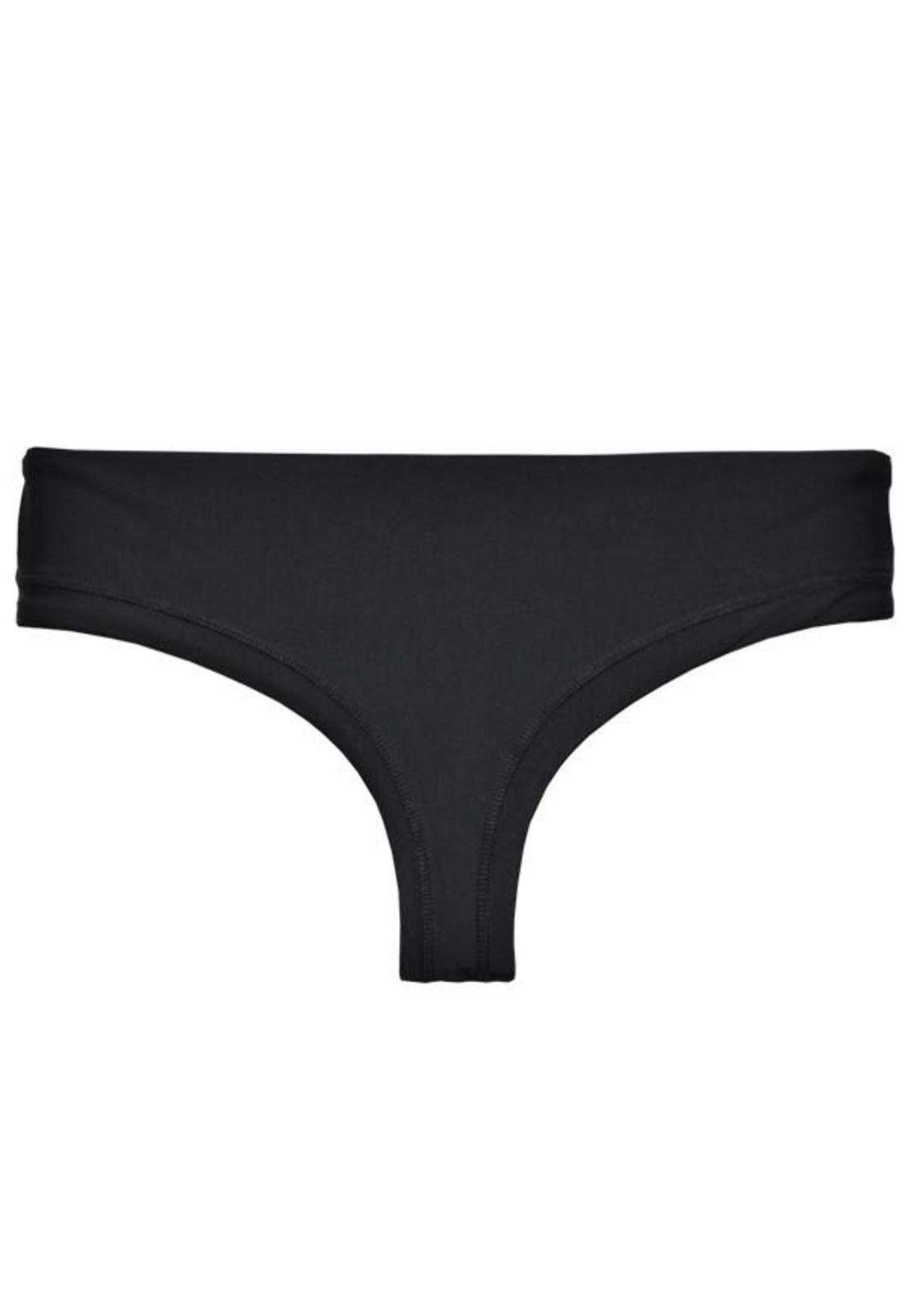 Bikini calzón tanga tiro alto color negro-2