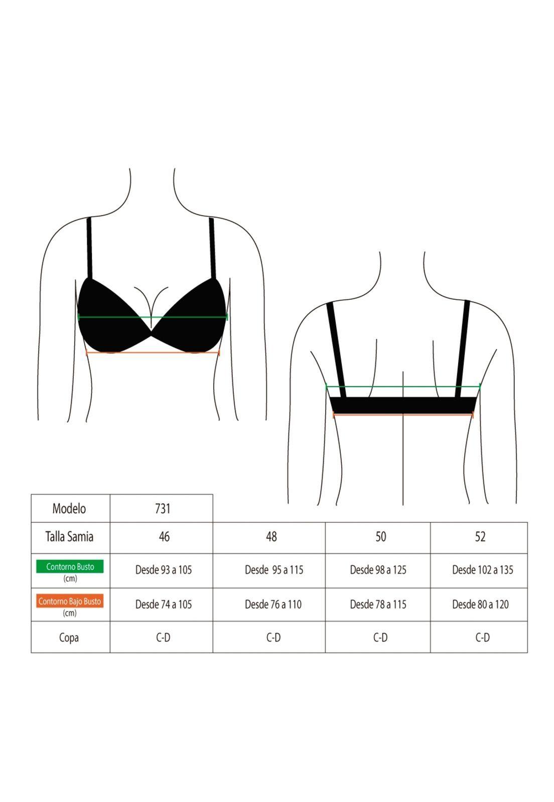 Bikini estilo sostén copa C-D color rosado-1