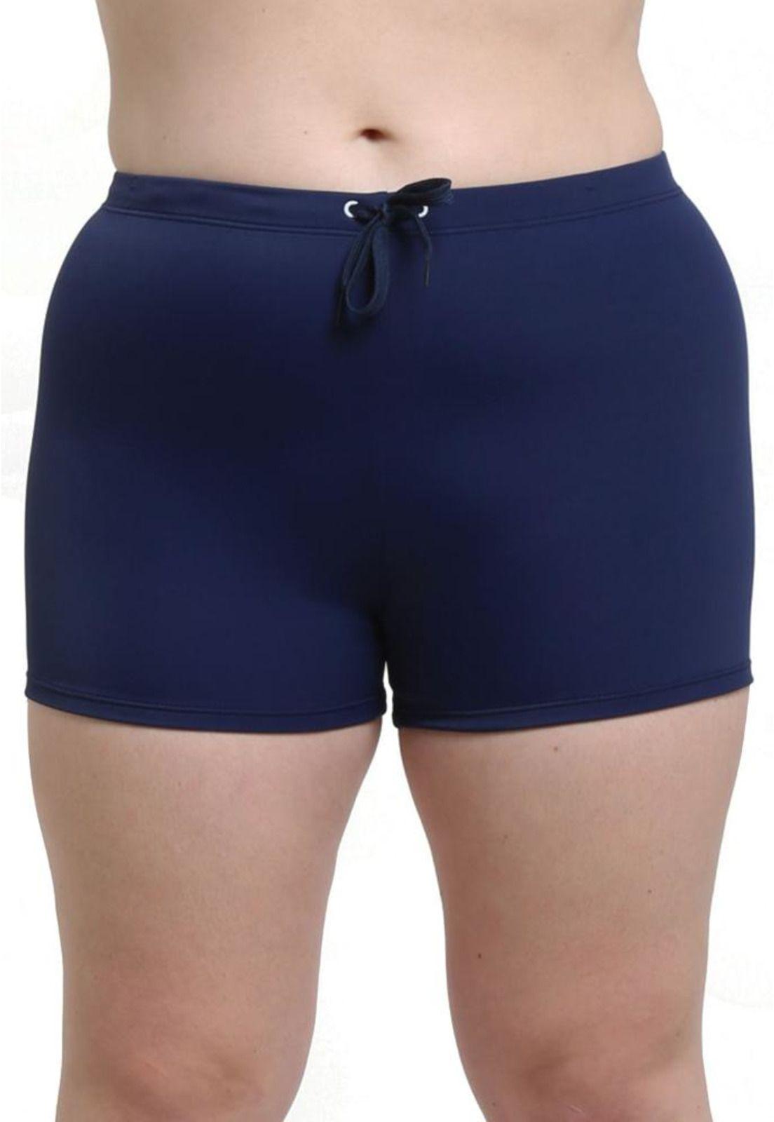 Bikini hot pants de lycra color azul-0