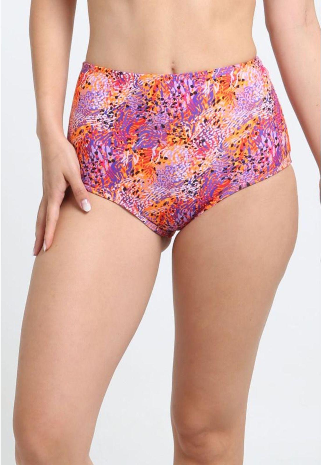 Bikini calzón pin up tanga estampado naranja-0