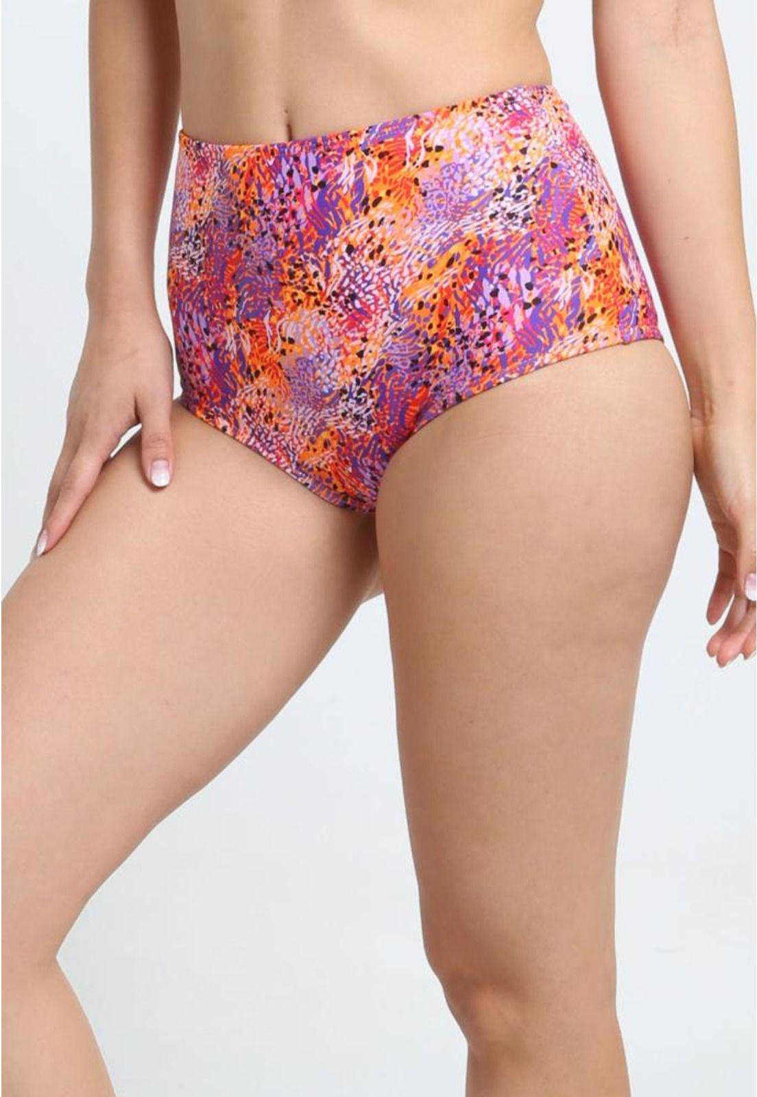 Bikini calzón pin up tanga estampado naranja-2