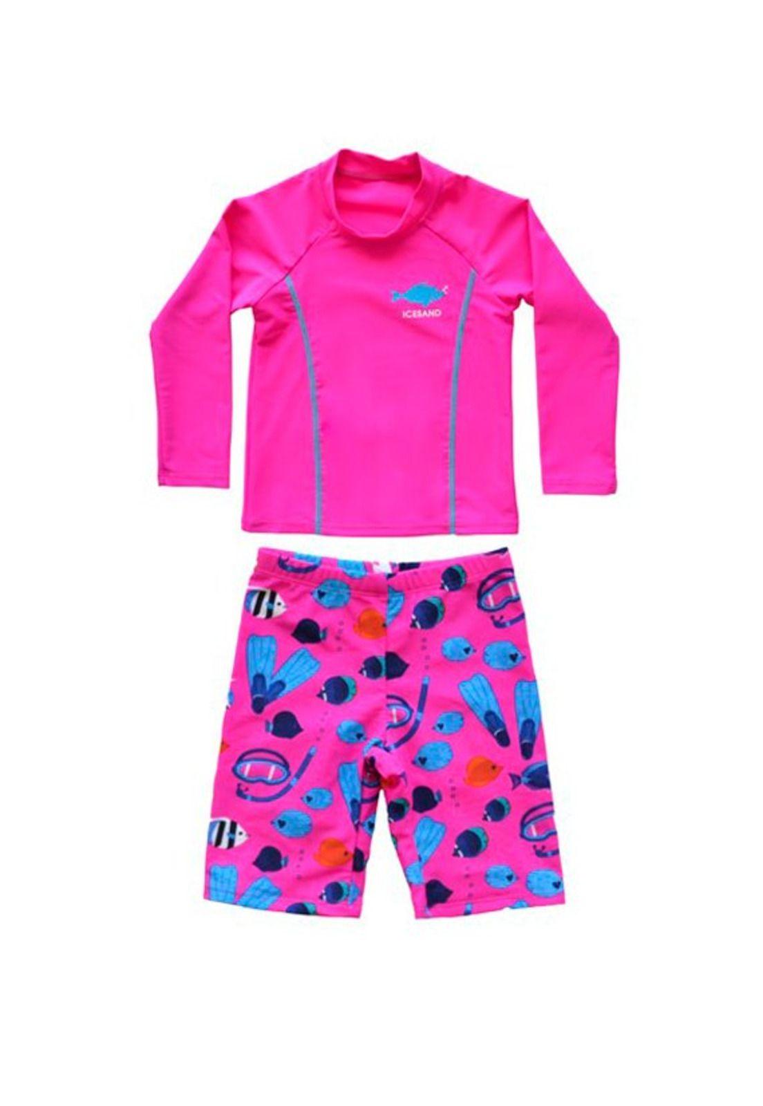 Conjunto polera y short con filtro UV fucsia-0