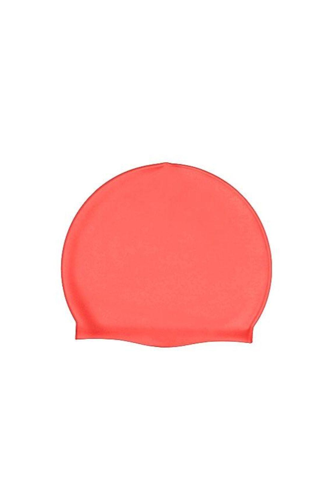 Gorro de natación de silicona rojo-2
